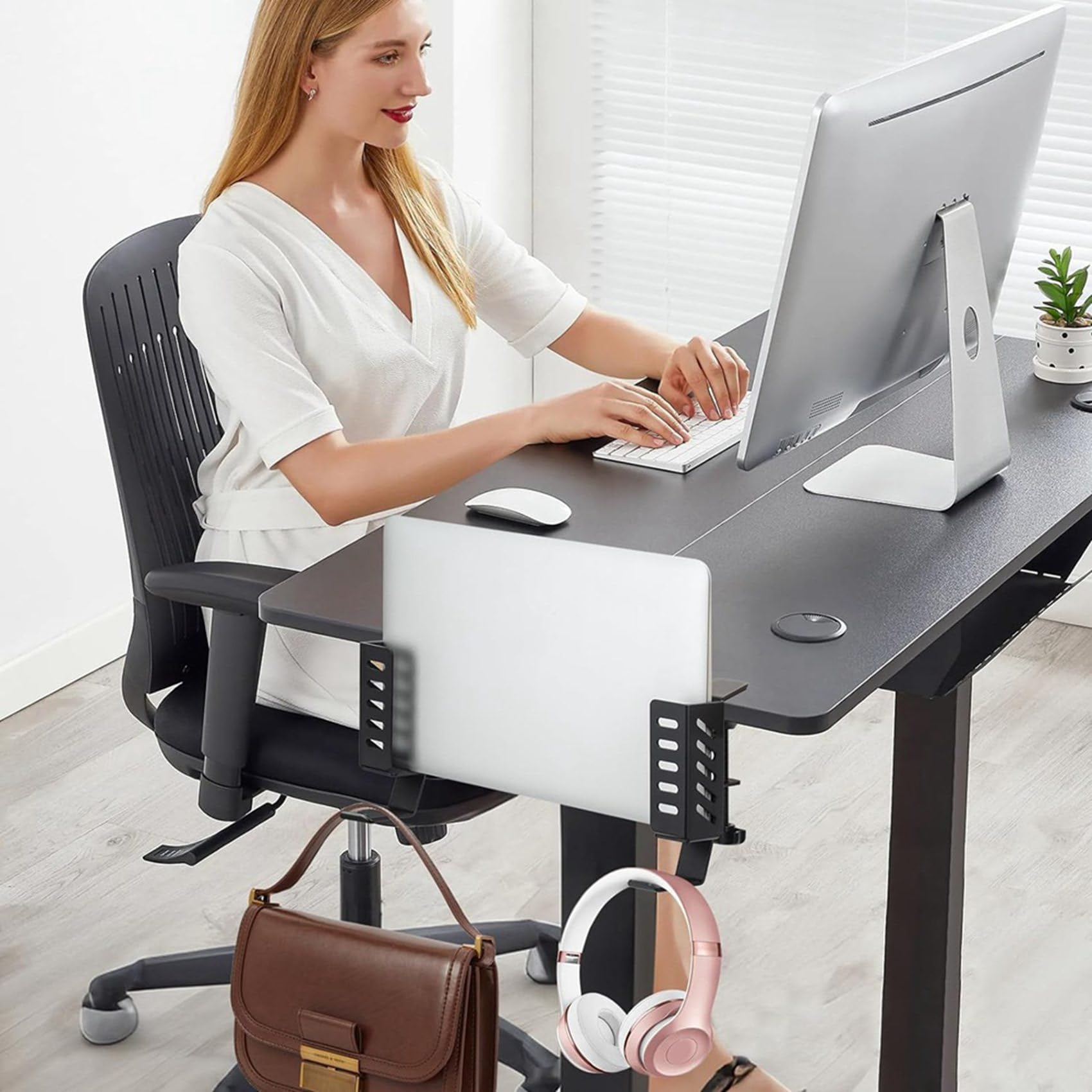 Support de rangement multifonction pour ordinateur portable Noir