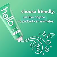 Vista 4 de Hello Pasta de dientes súper fresca sin flúor, pasta de dientes para el mal aliento, ayuda a eliminar las manchas superficiales, menta verde