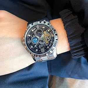 LIBRE watch Real Time Swiss Movement 腕時計 Amazon.com: LIBIS Skeleton Automatic Men's Watch, Stainless