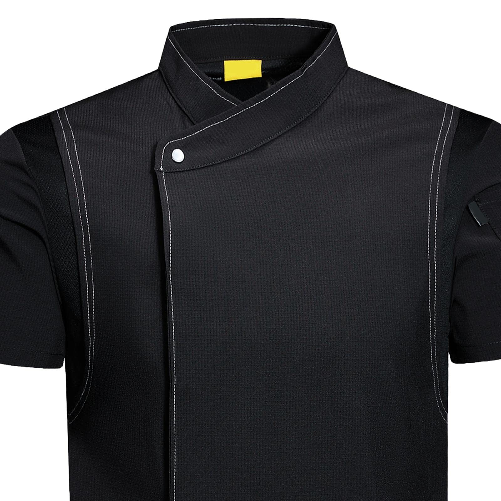 2X Kochjacke, Unisex Küchenjacke, Saugfähiges Material, Praktische Tasche, Bequem, Geeignet für Küchenarbeit Und Catering
