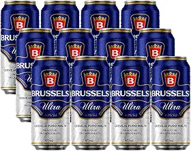 12un Cerveja Brussels Ultra Low Carb Zero Açúcar Lata 473ml