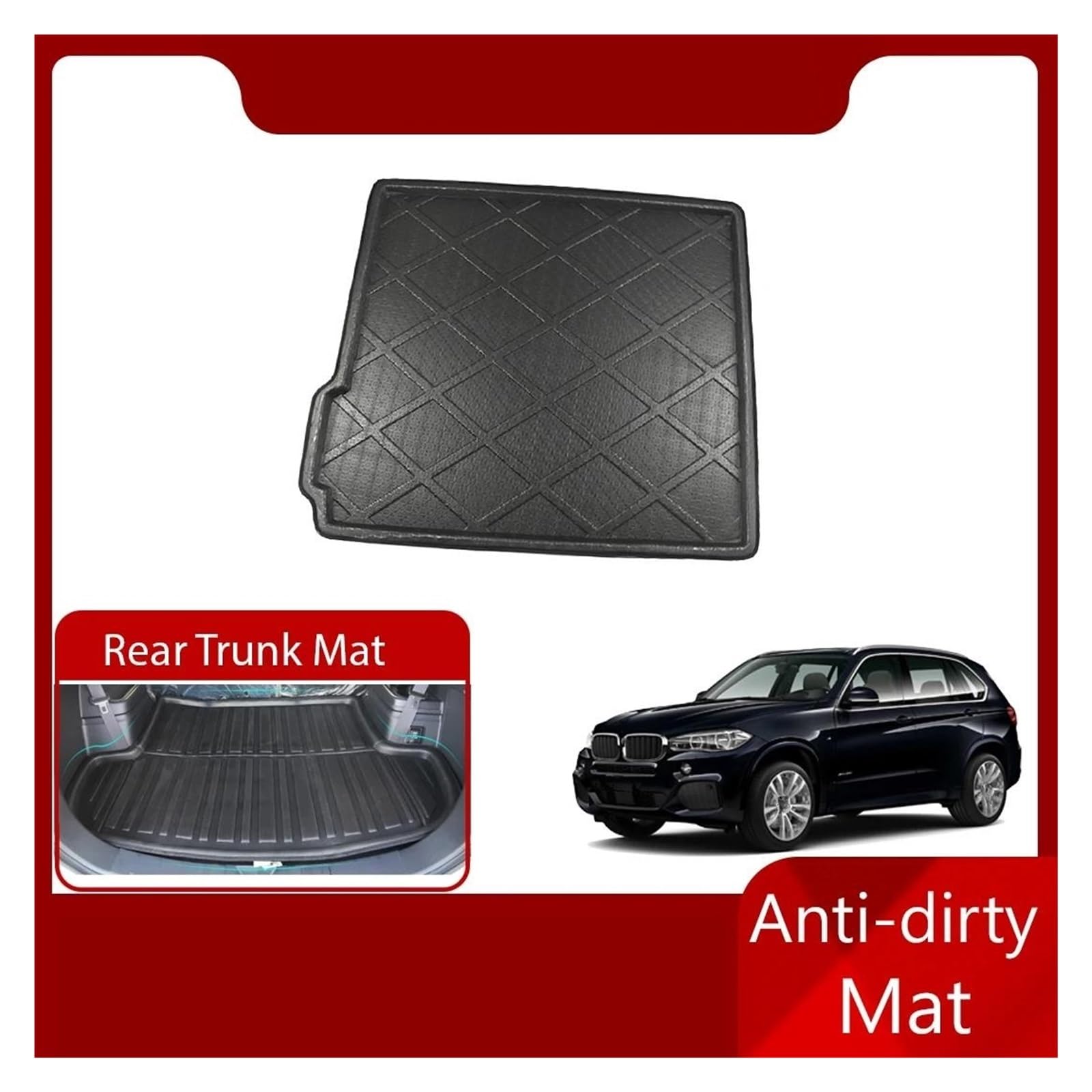 Cargo Liner Floor Mat Bumper Protector Tailored Suitable For: BMW X5 M E70/M F85/E70/F15 7 Seats Behind 2*row 2009-18|Black WeatherTech CargoLiner - View #5