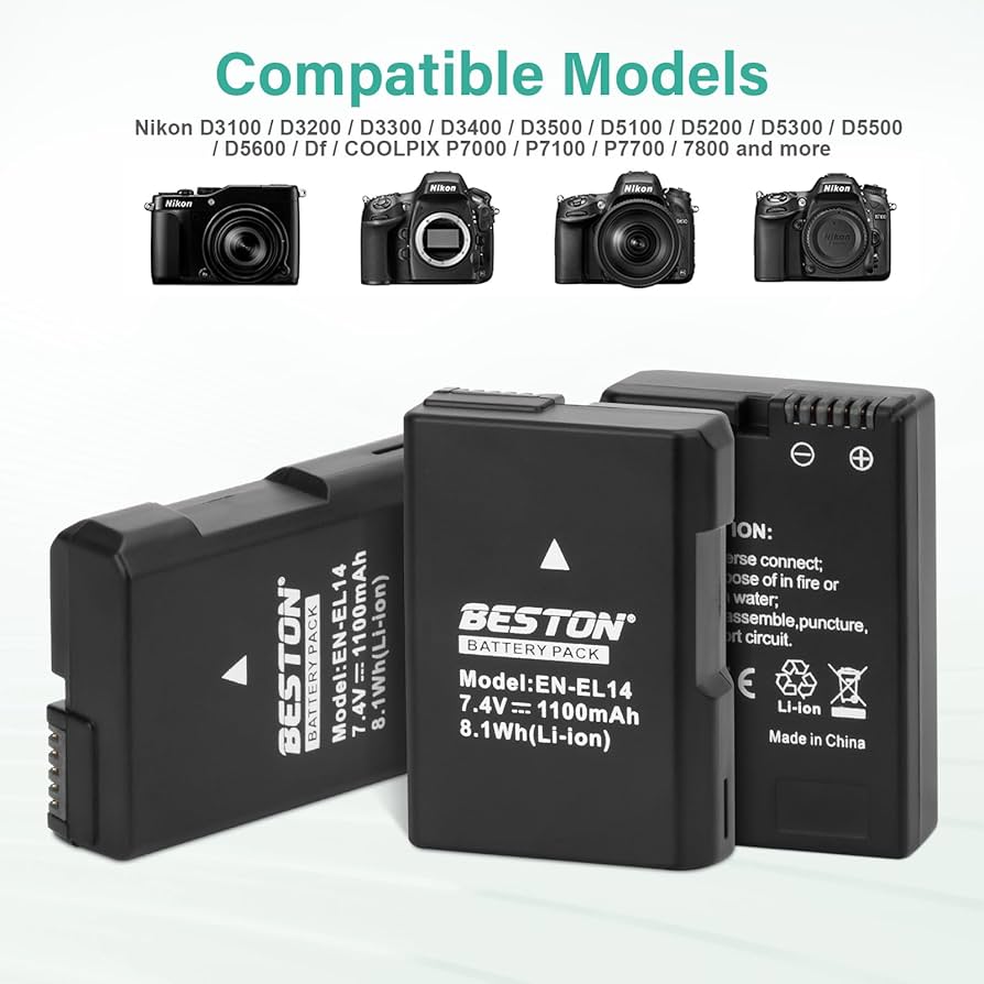 Dc To Dc Charger EN-EL14 EN-EL14a Battery Charger Dual Charger