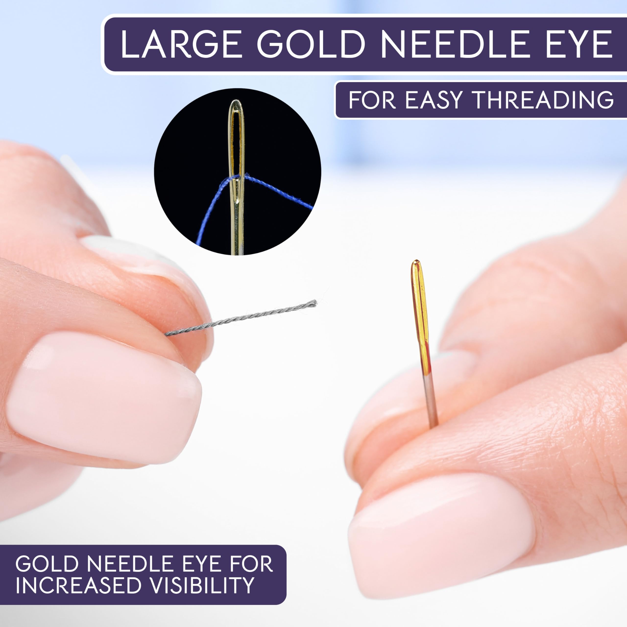 The Quilted Bear Gold Eye Knitters Sewing Needles - Image 4