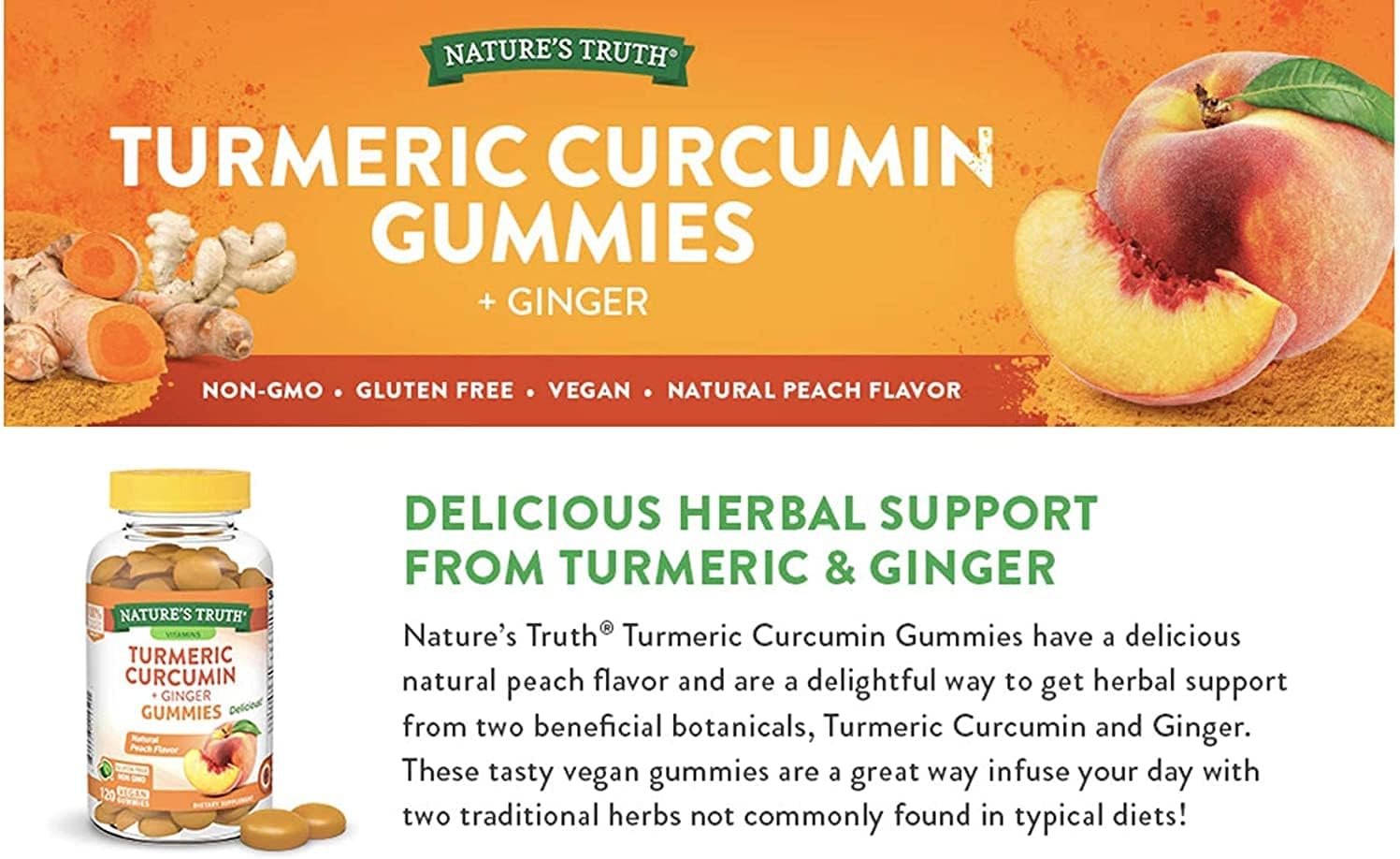 Nature's Truth Turmeric Gummies, 120 Count