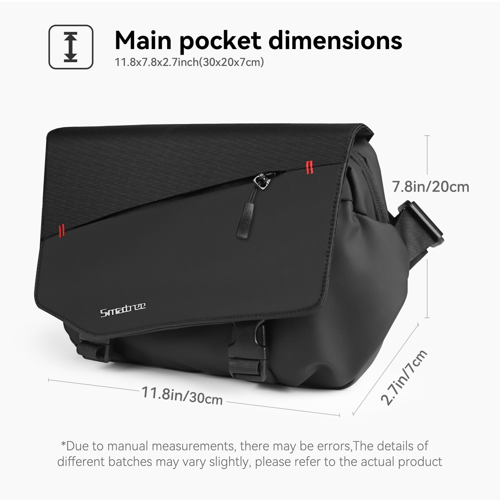 Smatree Crossbody Umhängetasche für 11 Zoll iPad Pro/10.9 Zoll iPad Air, Messenger Bag für elektronisches Zubehör, leichte wasserfeste Tragetasche
