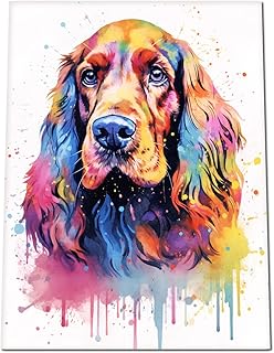 Cocker Spaniel Dog Watercolour Art Print, Bright Colourful Wall Art for Home, Choice of Print Sizes, Independent Artist (A5)