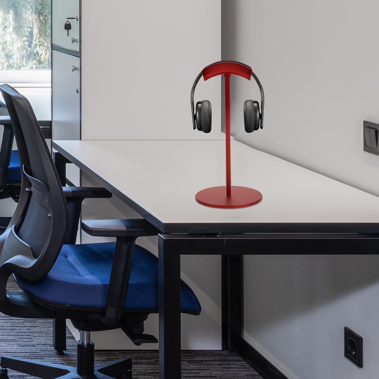 Supporto Liscio Alluminio da Lega in Tavolo per Cuffie e di Rosso Leggero Design Curvo Organizzatore Auricolari da Gaming per Computer e Lavoro