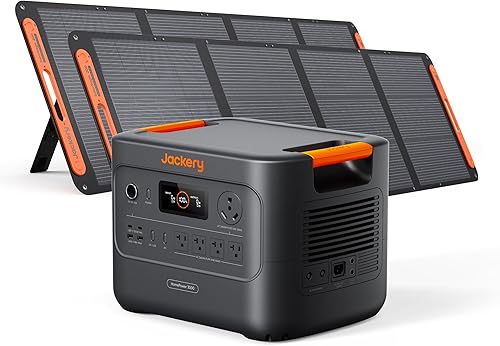 Miniatura 9 de Jackery Generador solar 3000 PRO 400W, 3024Wh estación de energía con 2 paneles solares de 200 W, carga rápida en 2.4 horas, BMS inteligente,