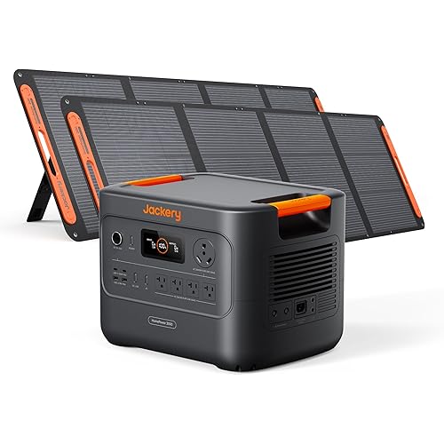 Jackery HomePower 3000 Portable Power Station with 2X 200W Solar Panels, 3600W (Surge 7200W) Output, 3072Wh LFP Battery Solar Generator, Essential Backup for Home Use, Power Outage, RV, Emergencies