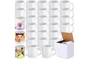Irenare 30 Pack Sublimation Mugs | Bulk White DIY Ceramic Mugs