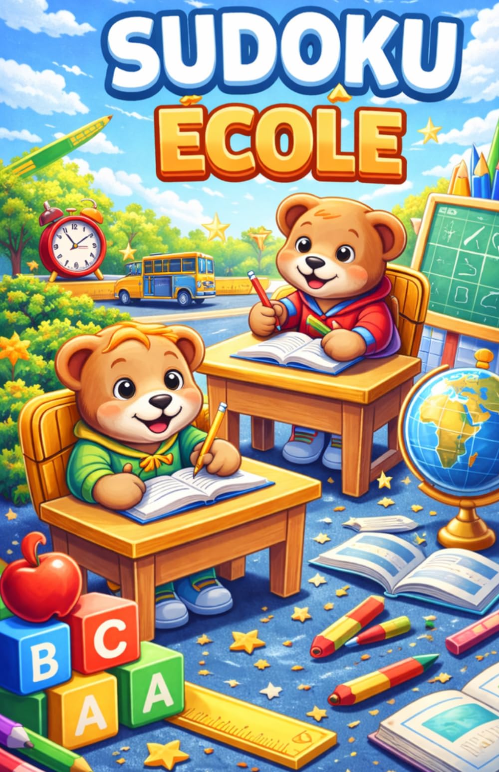 Mon Premier Sudoku Magique: 50 jeux amusants pour les 3-6 ans – Apprendre en s’amusant avec des animaux, l’école et des dessins rigolos !