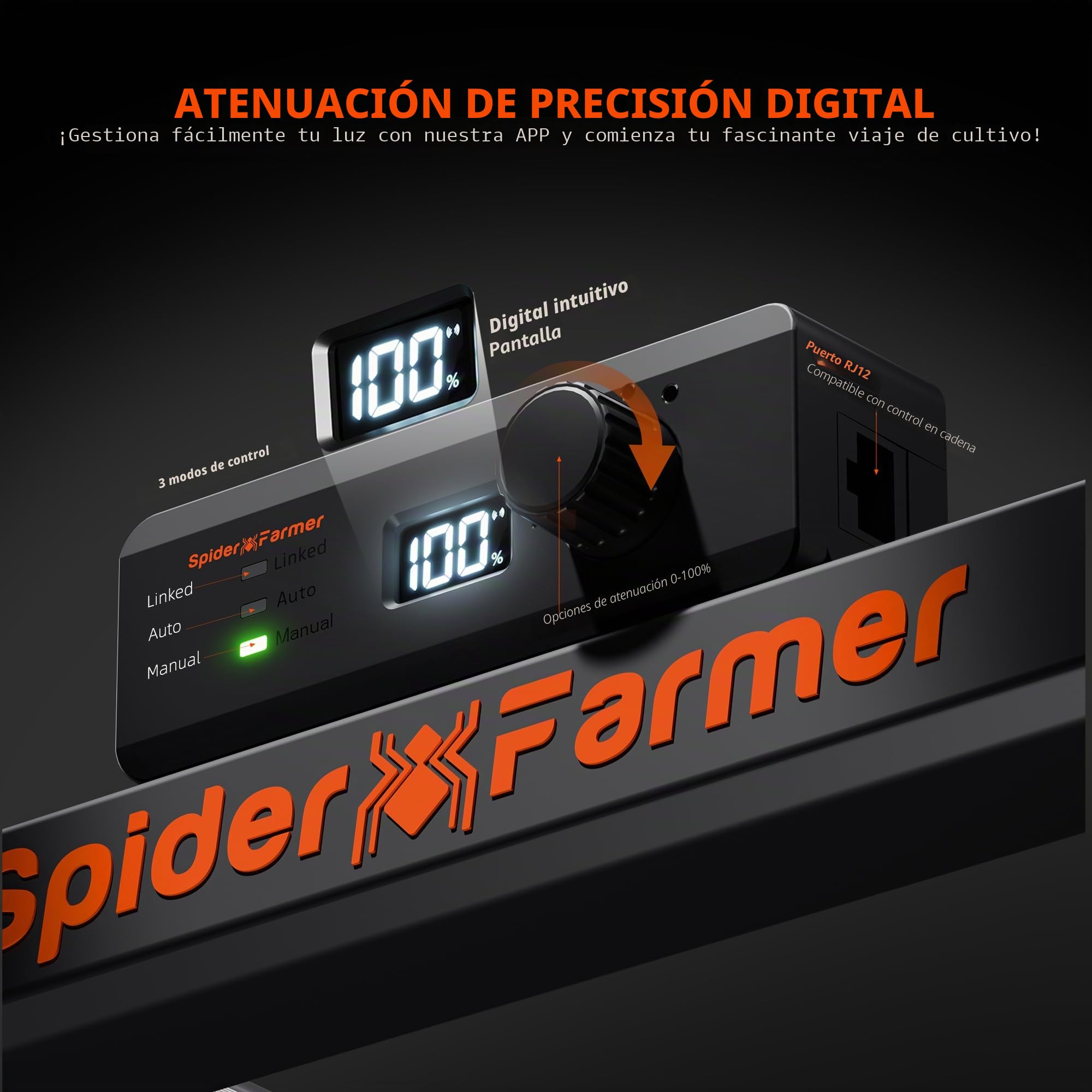 SPIDER FARMER SE3000 Lamparas led Cultivo 90X90CM espectro completo led crecimiento floracion con 896 piezas Samsung LM301B diodos, Regulable, en cadena, para el cultivo de plantas de interior