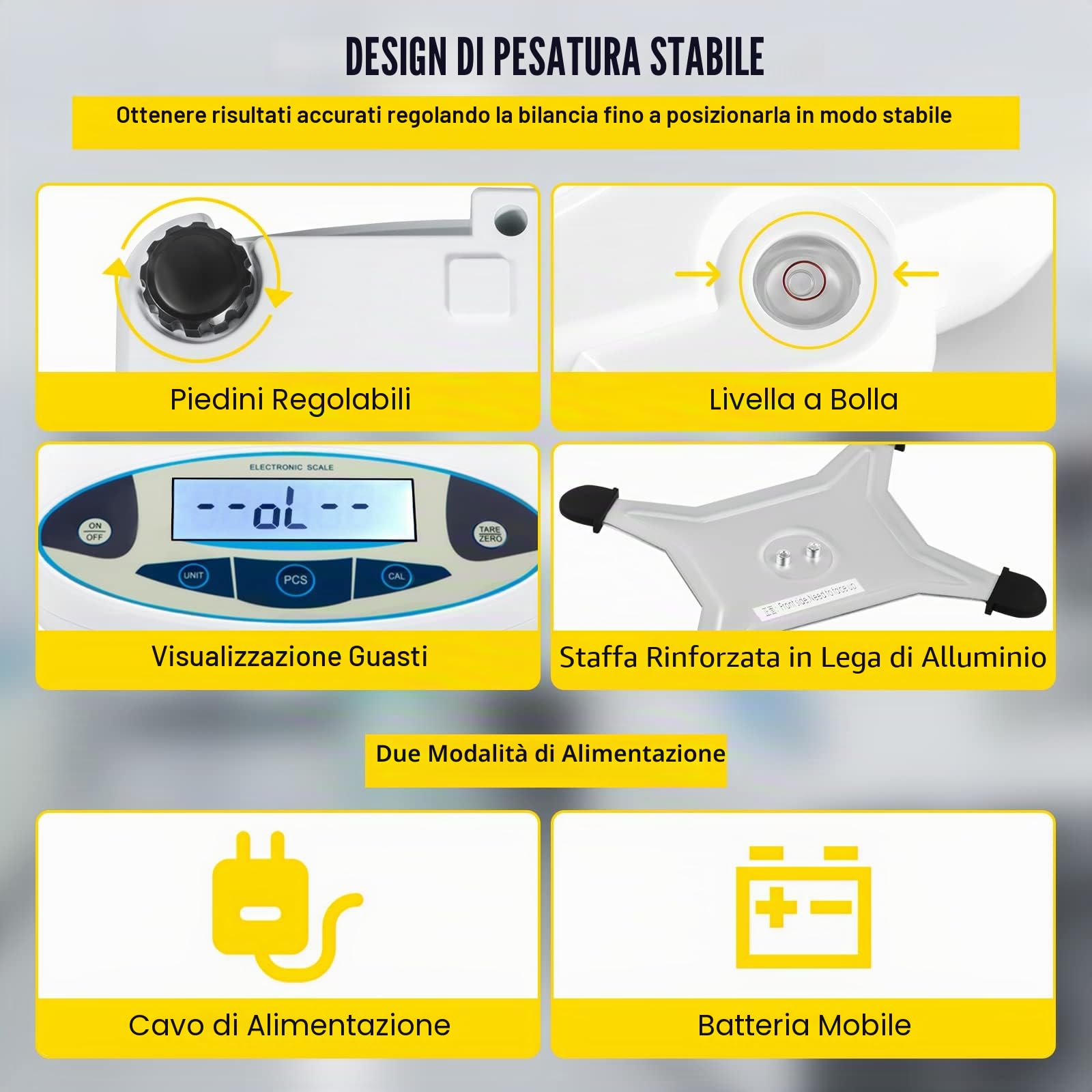 VEVOR Bilancia Analitica Digitale per Laboratorio Max Capacità 5000g, Bilancia Chimica Alta Precisione 0.01g, Tecnica applicata a Laboratori, Università, Aziende, Industrie, Gioiellieri, bianco