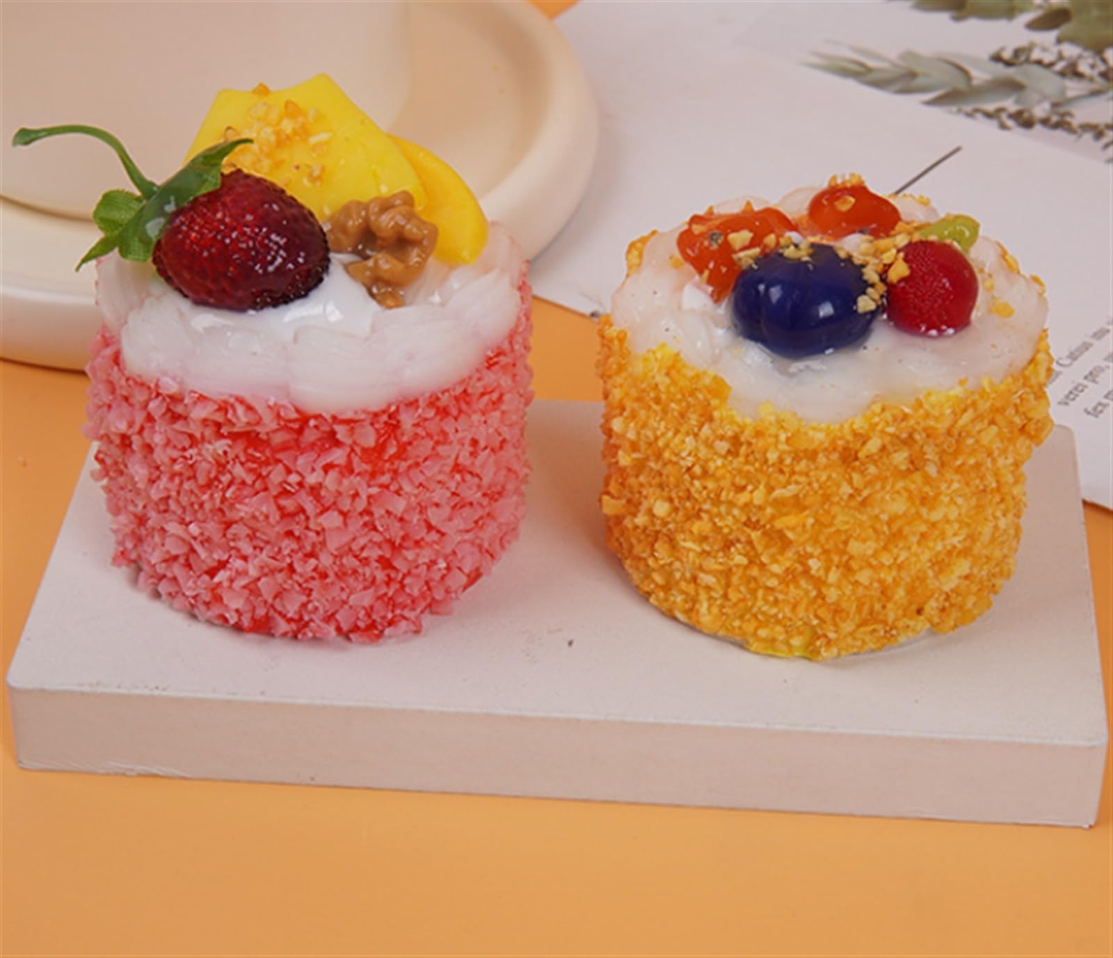 Bar Dulce Pastel De Simulación, Postre, Falso Mixto, Modelo Comida Adecuado para Exhibición En Restaurantes Adorno Mesa(E)