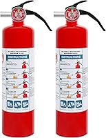Leyanny 2-Pack 2.5 lb ABC Dry Chemical Fire Extinguishers | 1A:10B:C Rating | Home Car Boat | Compact Portable 6-Year Life