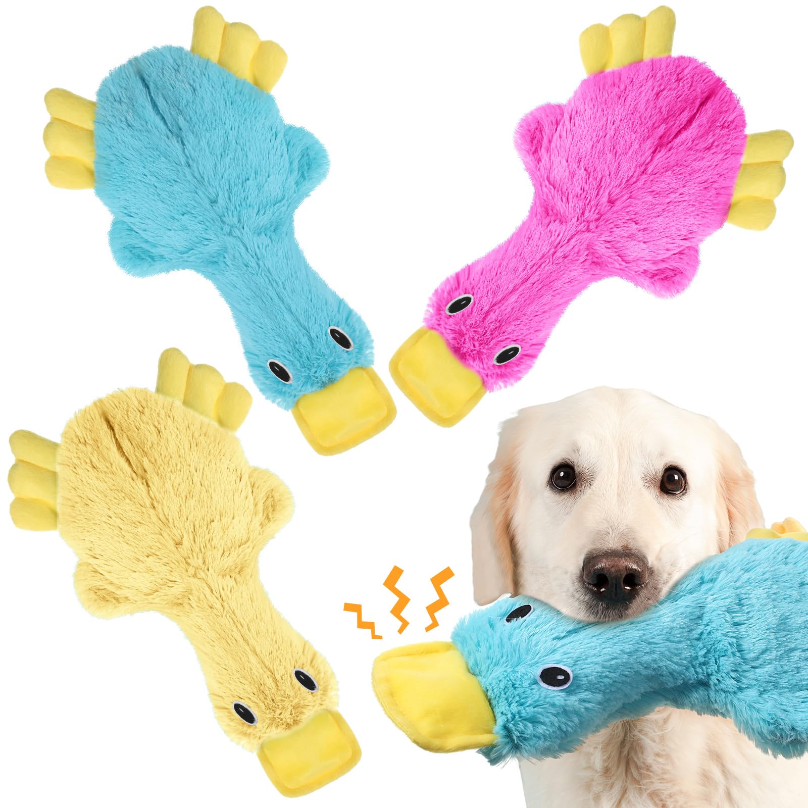 Juguetes Para Perros WanderGo - 2 Pulpos De Peluche Con Papel Arrugado, Sin Relleno