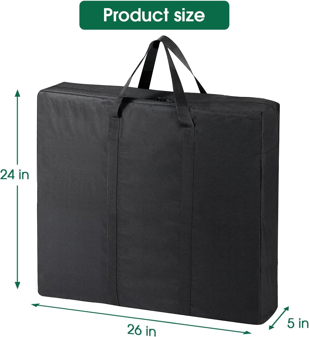 Bolsa de almacenamiento plegable de tela Oxford 500D impermeable, bolsa de transporte multifuncional plegable para mesa de camping con correa para el hombro al aire libre, 66 x 13 x 62 cm