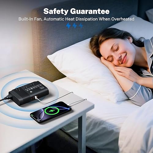 Miniatura 5 de DOACE Convertidor de voltaje de onda sinusoidal pura de 500 W, convertidor de adaptador de enchufe de viaje europeo de 220 V a 110 V, transformador