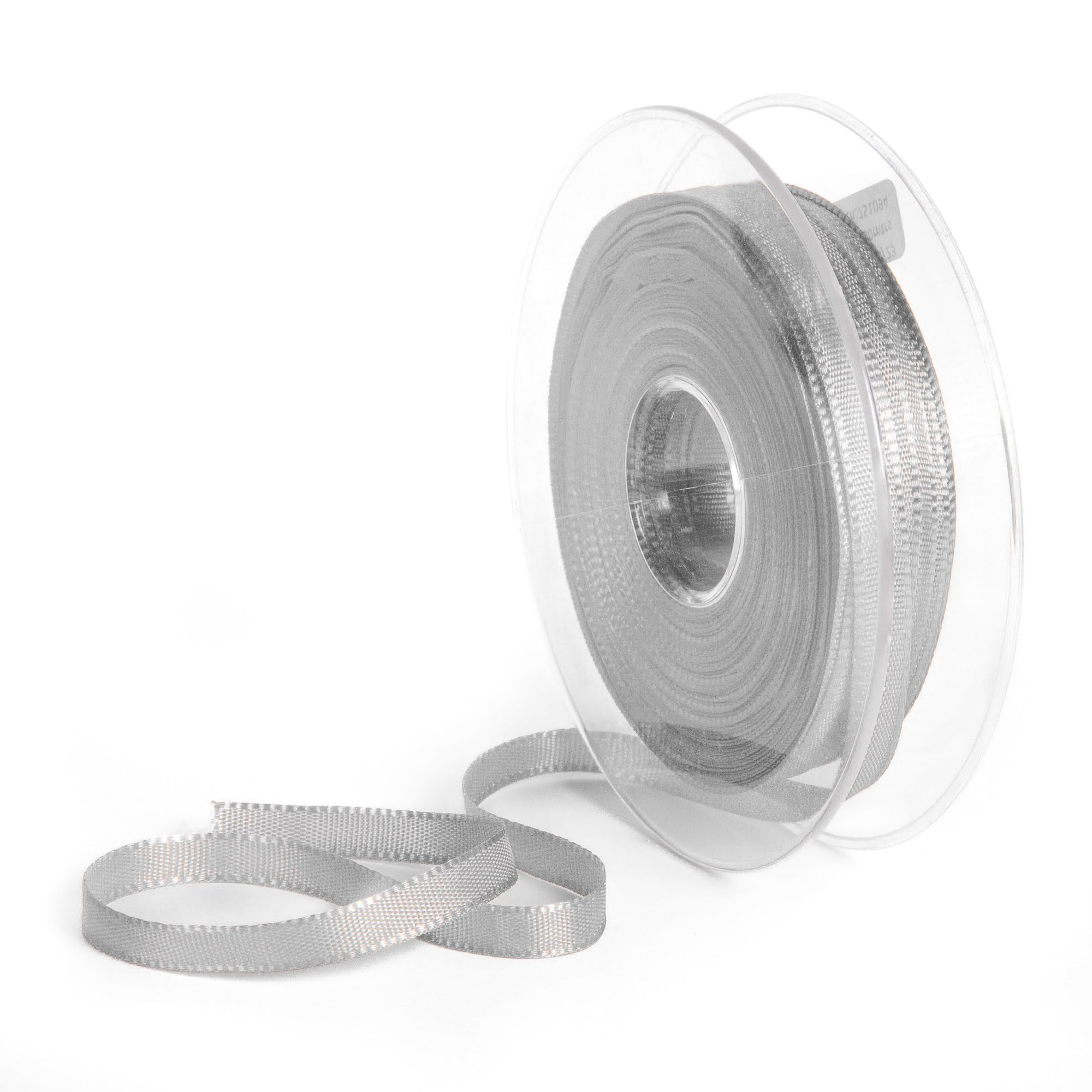 New 6mm Notary Ribbon 50m Reels (26 Colours) (Silver Grey)
