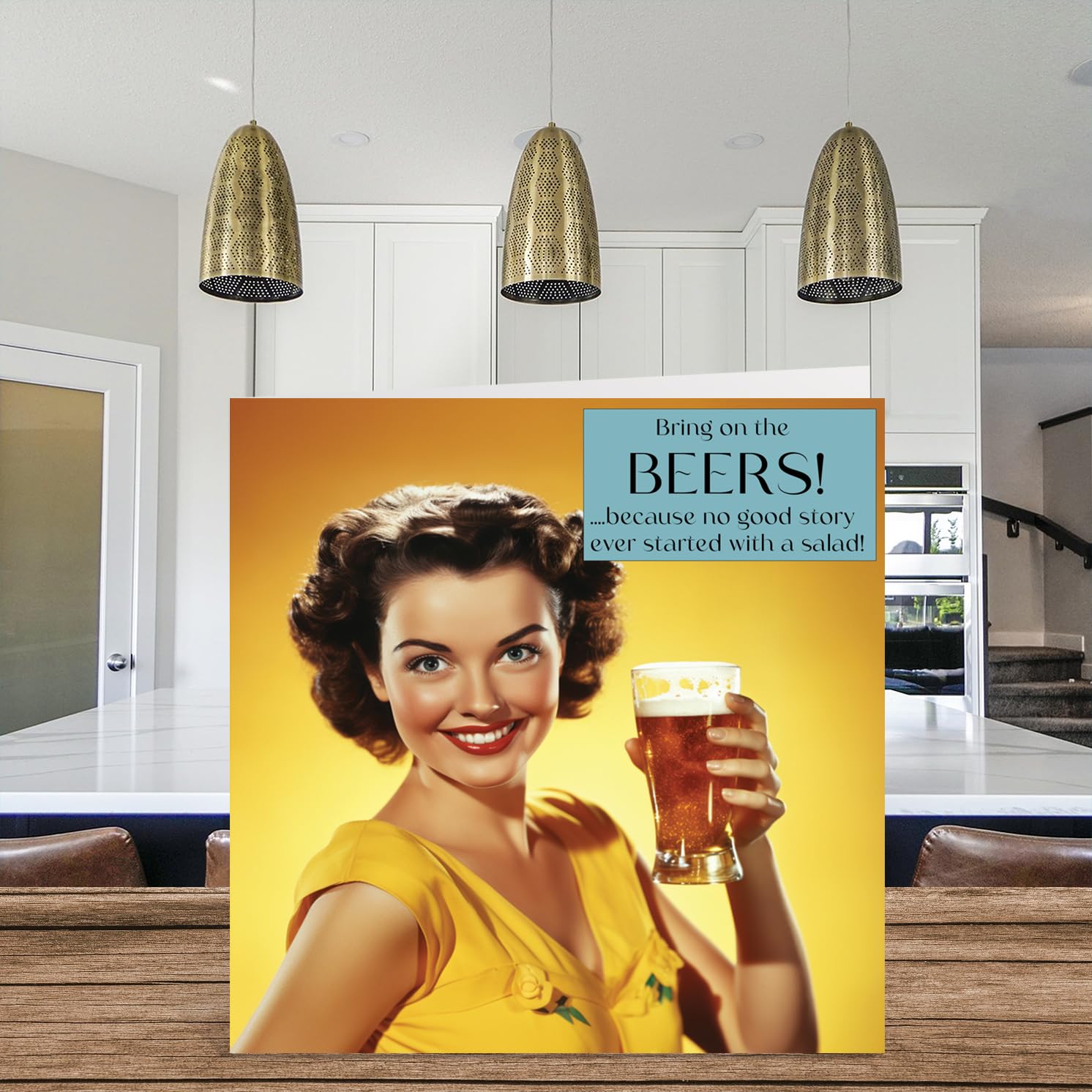 Fun Birthday Cards For Women - Bring On The Beers - Birthday Card For Sister Daughter Bestie Work Colleague, 145mm X 145mm Joke Humour Banter Bday Greeting Cards - View #3