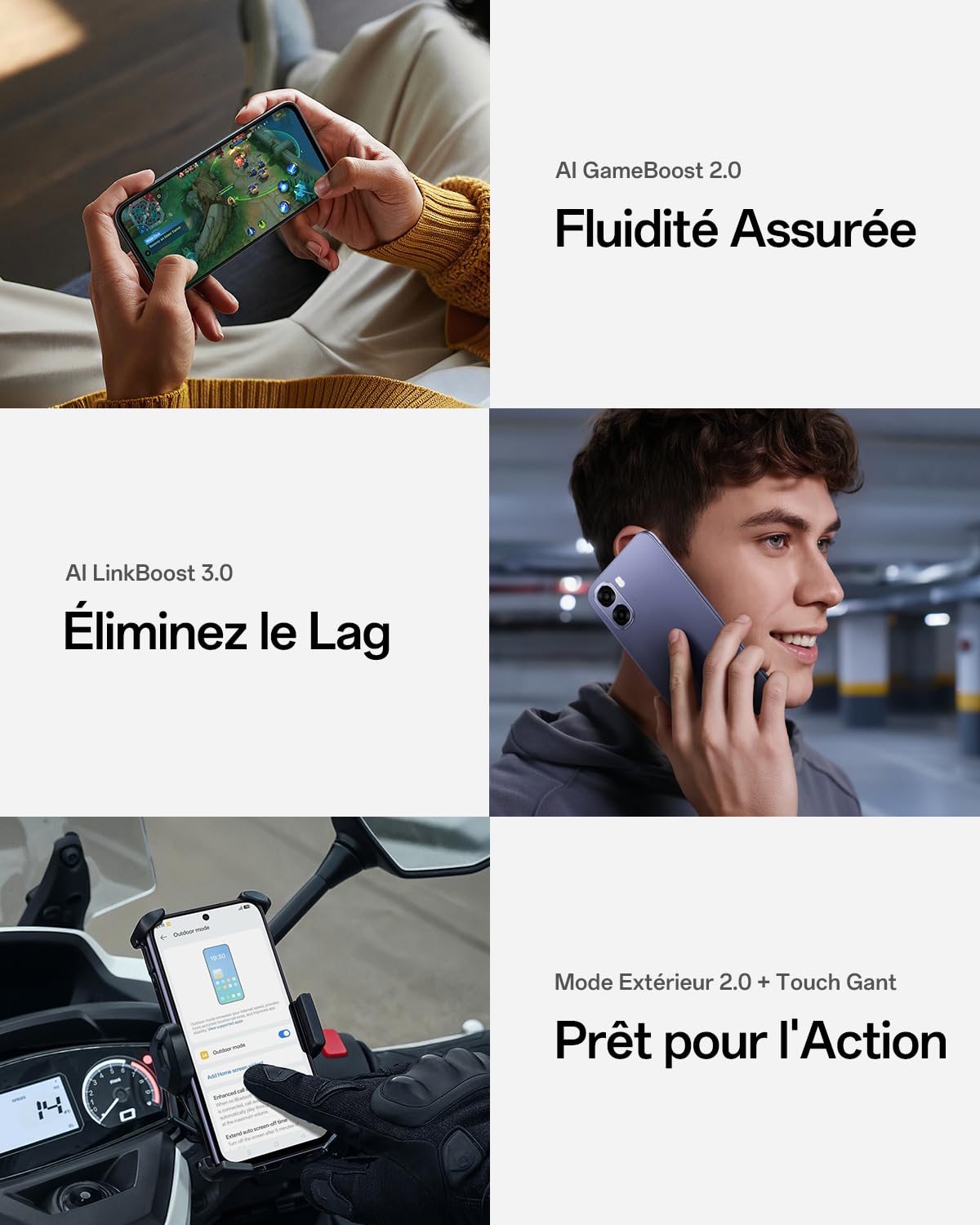OPPO A6x 5G Smartphone Android Débloqué, 6+256Go, Écran Ultra Lumineux 6.75" 120Hz, Appareil Photo Ultra-Clair 50MP, Batterie 6100mAh, MediaTek Dimensity 6300, Résistance à l'eau IP64, Violet Purple
