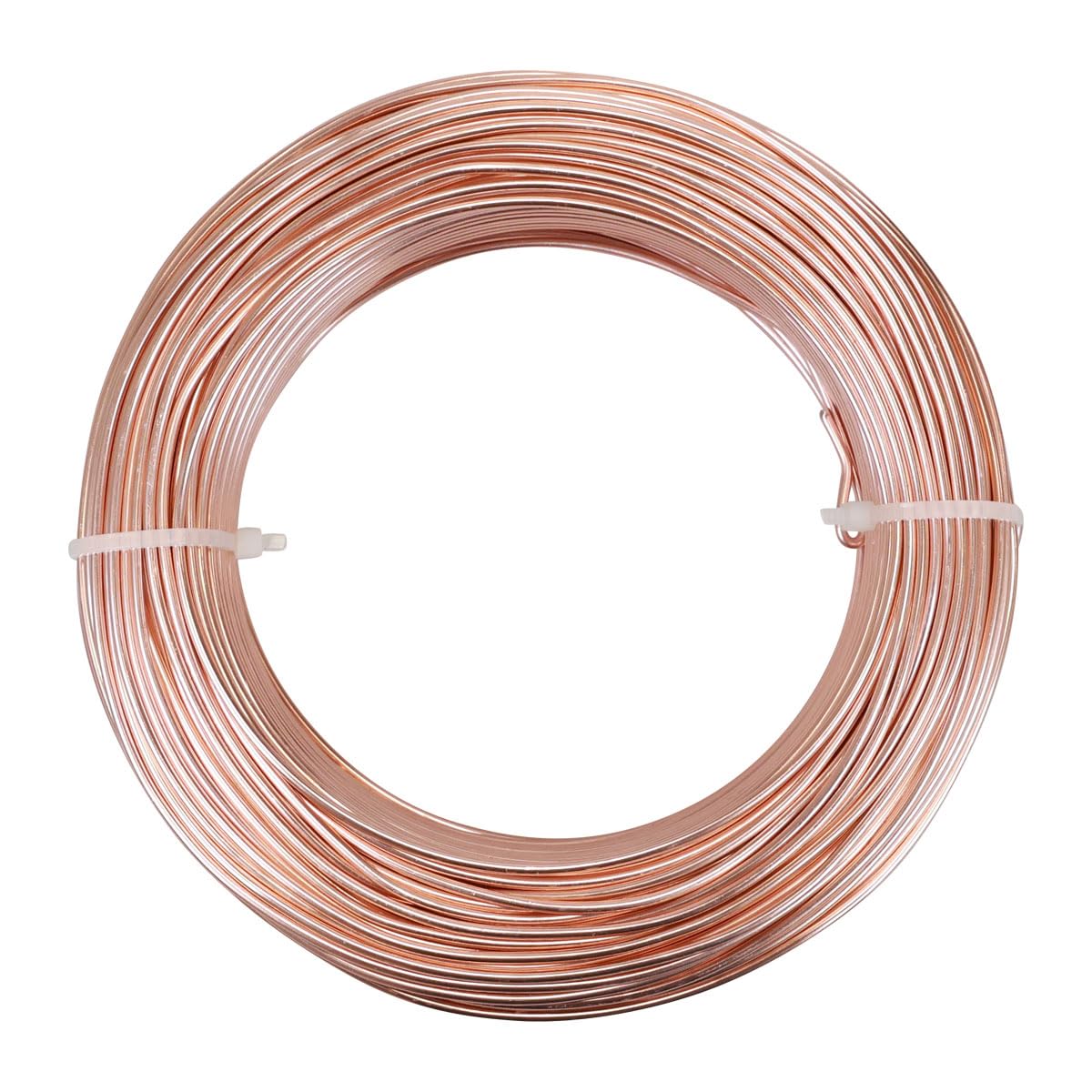 Aludraht 2mm, 60m, 500g Rosegold - Biegsamer Schmuckdraht zum Basteln, Dekorieren und Floristikbedarf