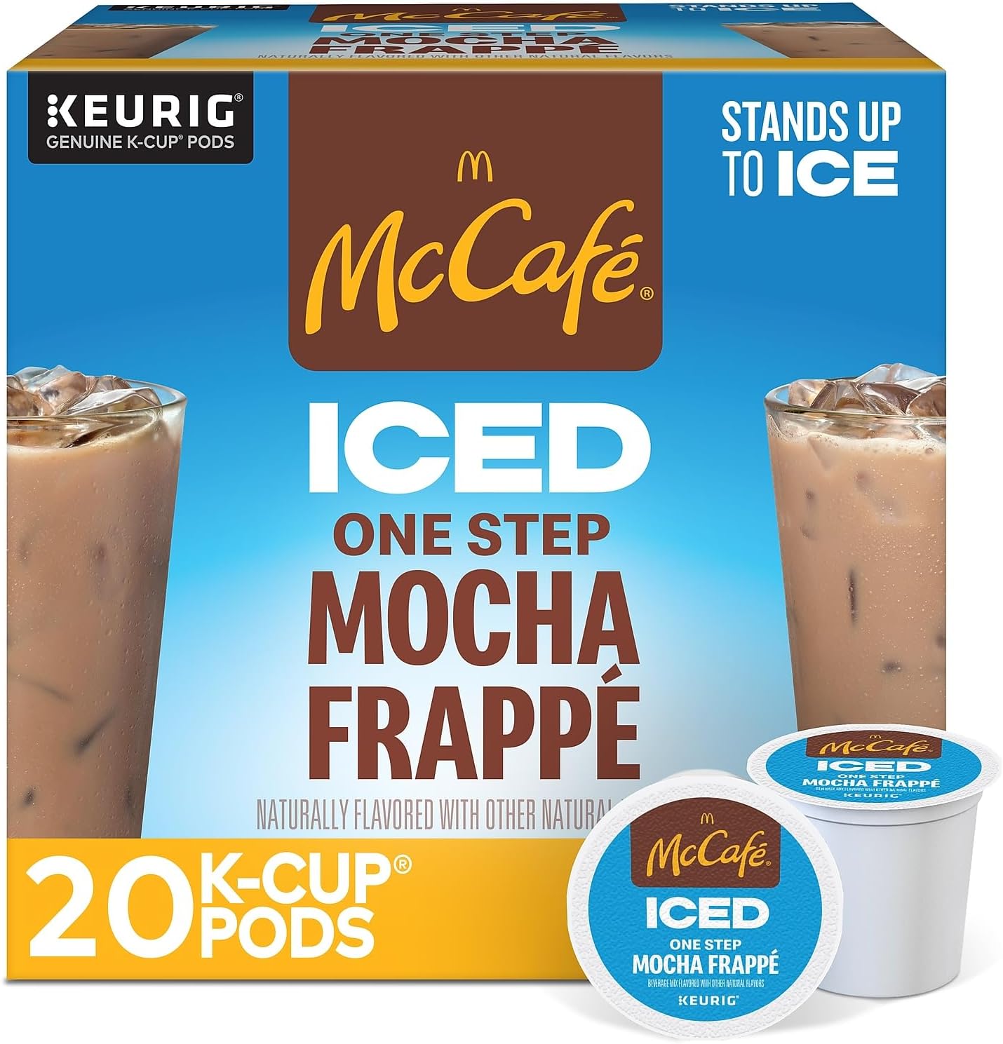 McCafe ICED One Step Mocha Frappe, Keurig Single Serve K-Cup Pods, 20 Count