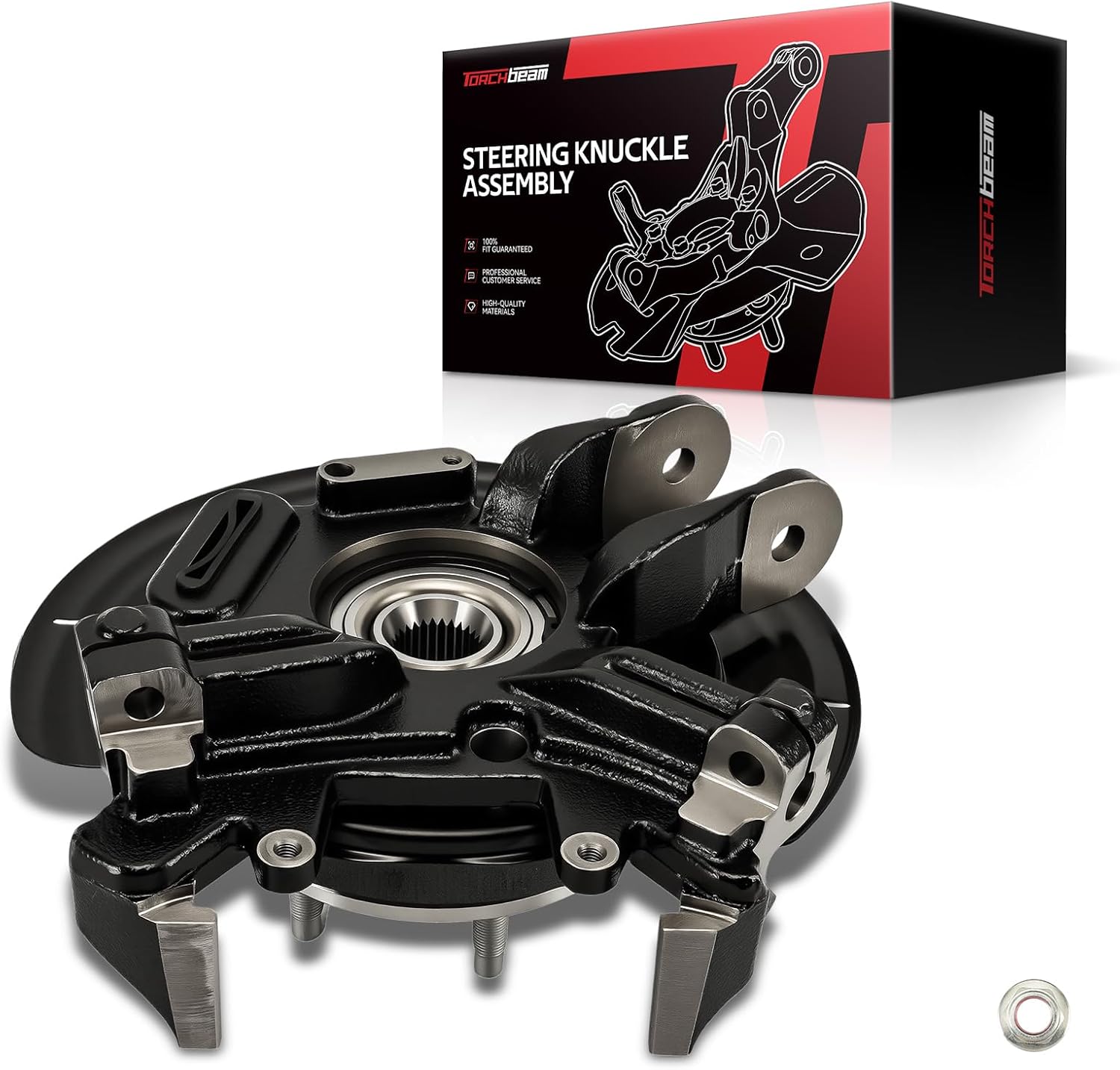 Torchbeam Steering Knuckle & Wheel Bearing Hub Assembly, 1PC Rear Left Driver Side Replacement for 2002-2005 Explorer, 2002-2005 Mountaineer Replaces 698-013