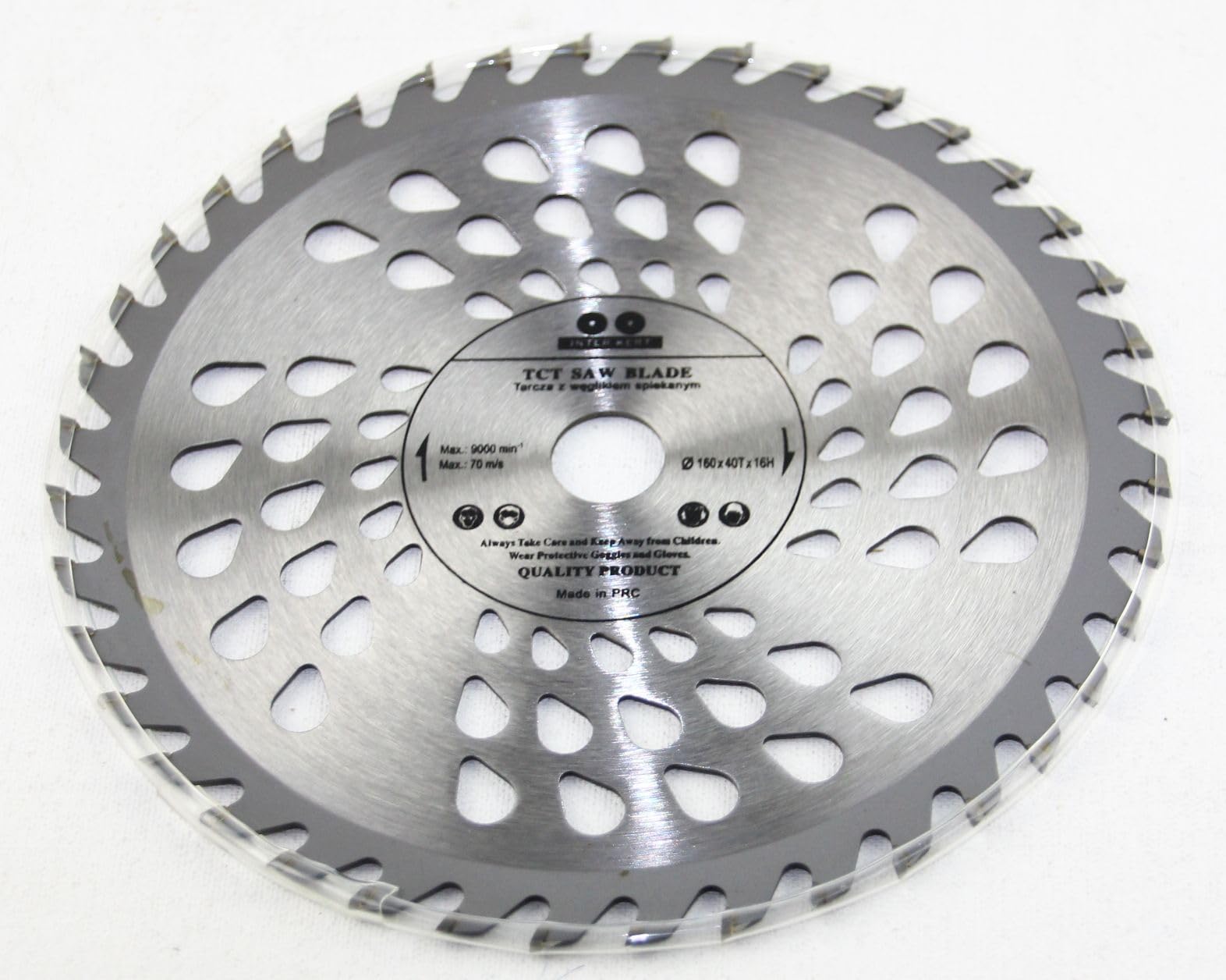 Lama Sega Circolare 165mm 60 Denti Carburo - Per Legno E Plastica, Spessore 2.3mm, Foro 20mm