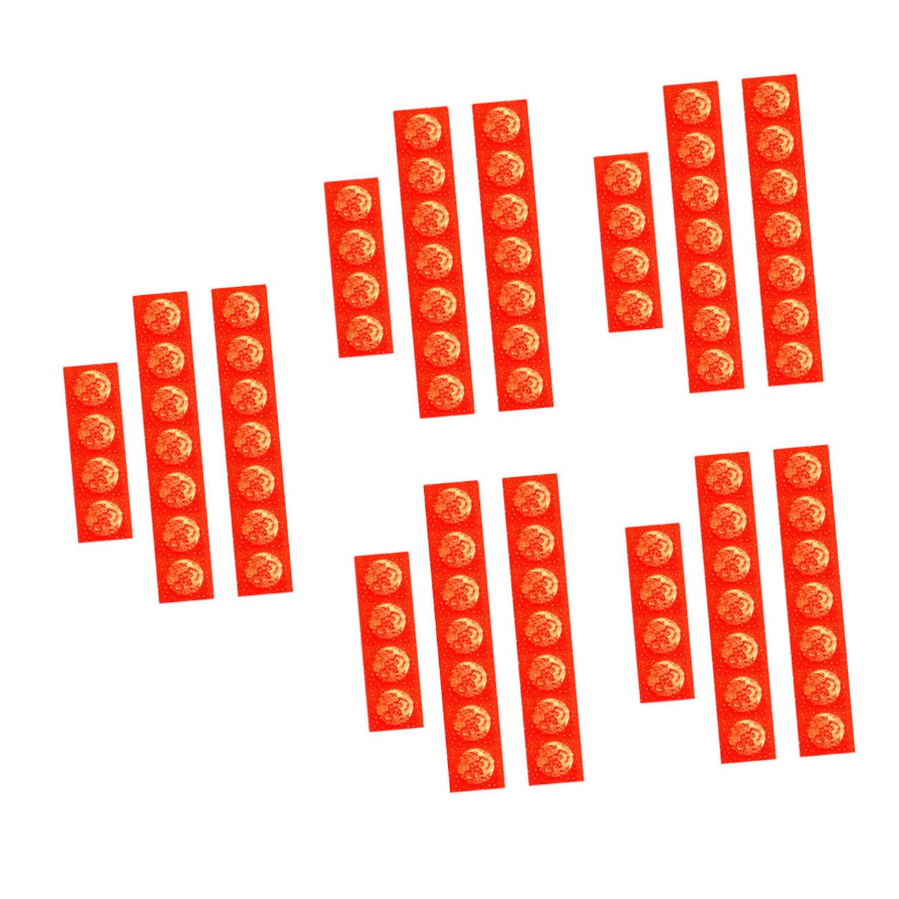 couplets Set， Chinese New Year Decoration,15 Sets Couplet Paper Red Rice Lunar Supplies Couplets