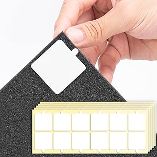 Double Sided Tape Squares for Acoustic Foam Sheets, Heavy Duty Wall Mounting Tape Squares for Polyester Foam Acoustic Pane...