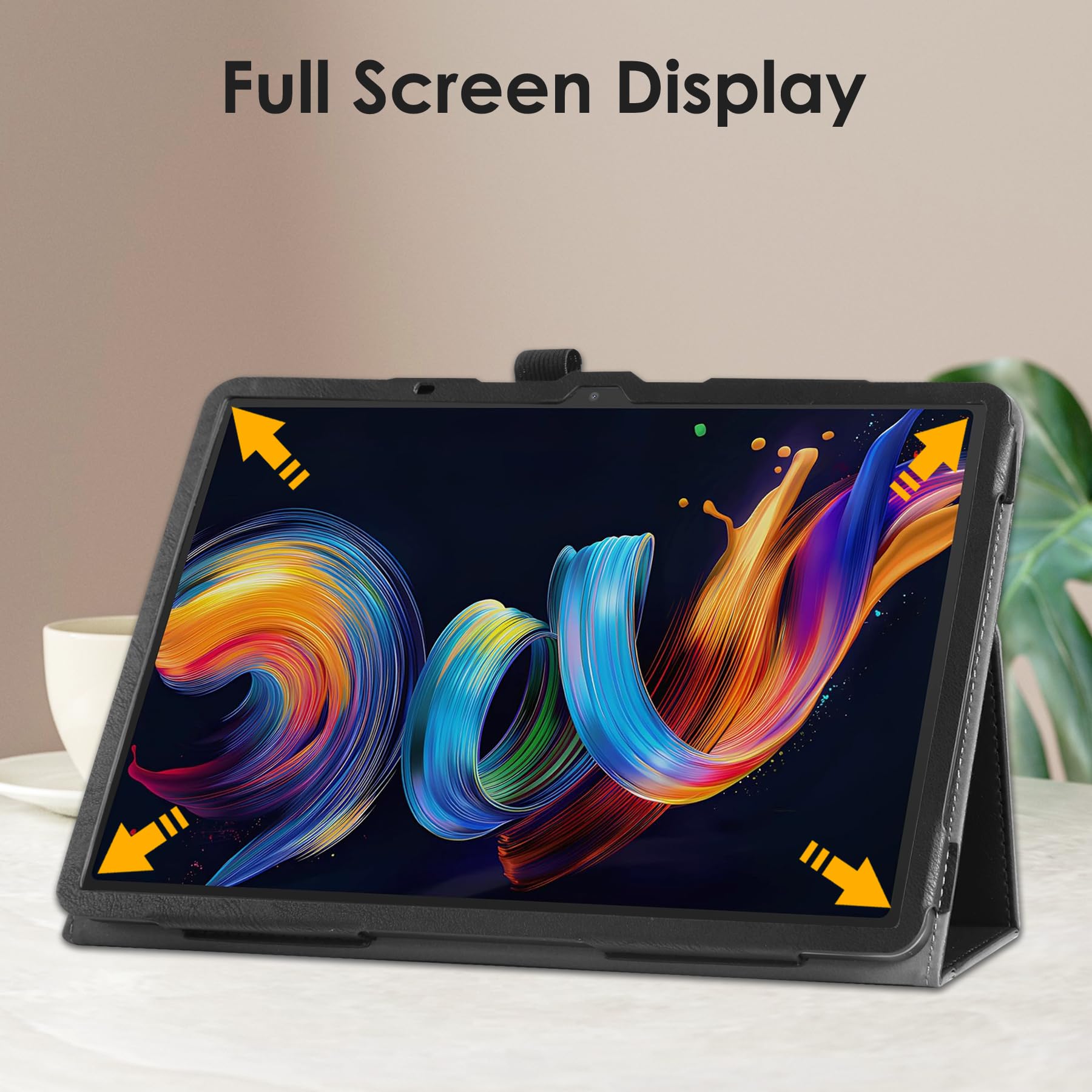 VOVIPO Funda Protectora Compatible con TCL NXTPAPER 11 Plus Tablet 11.5 Pulgadas, Funda Folio de Cuero Premium con función de Soporte y Soporte de lápiz,Noir