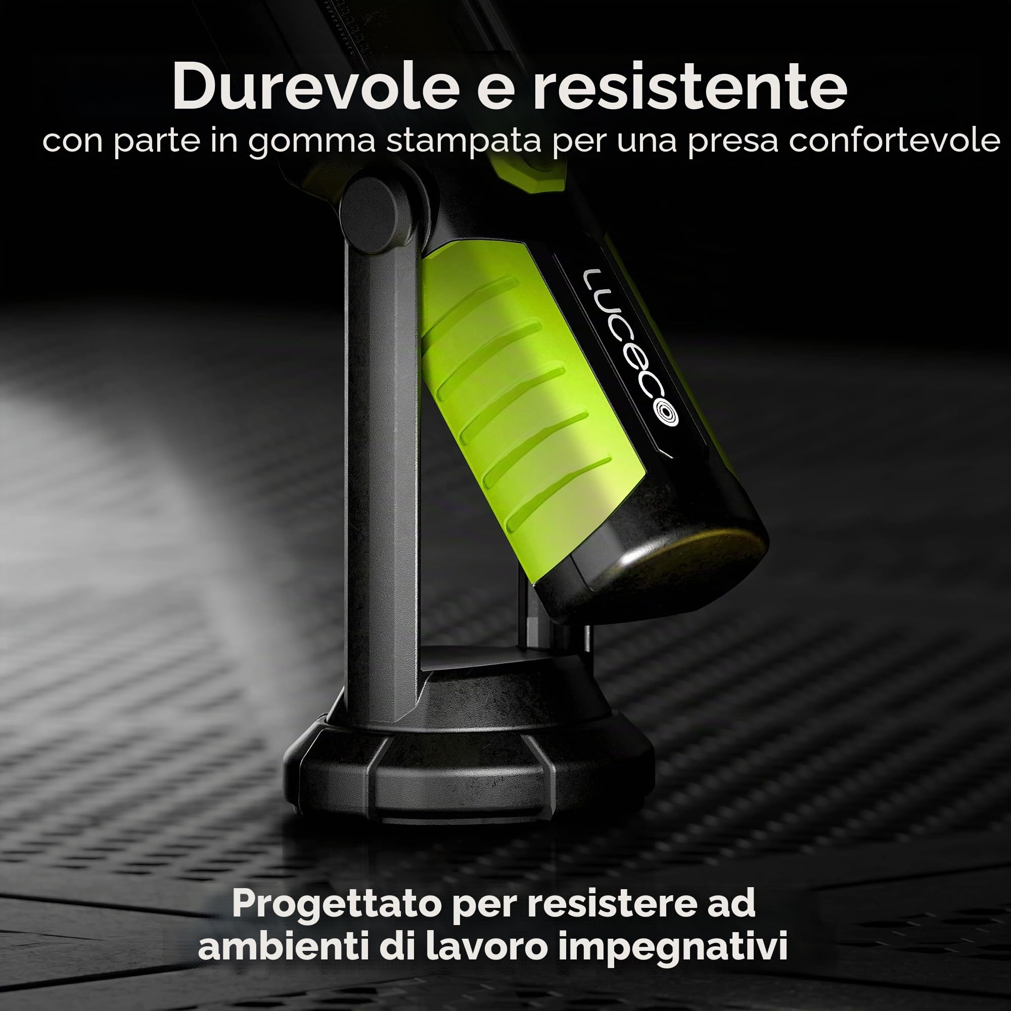 Luceco Lampada da Lavoro 5W, Ricaricabile 450 Lumen Lampade di Ispezione, Lampade portatile con Base Magnetica, per Campeggio, Auto, Garage