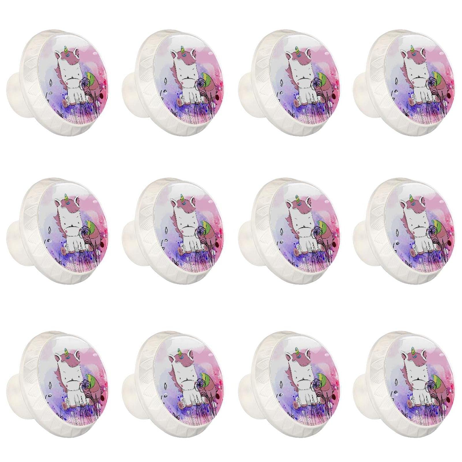 Boutons d'armoires de cuisine ronds tiroirs de placard commode poignée 12 PCS rose