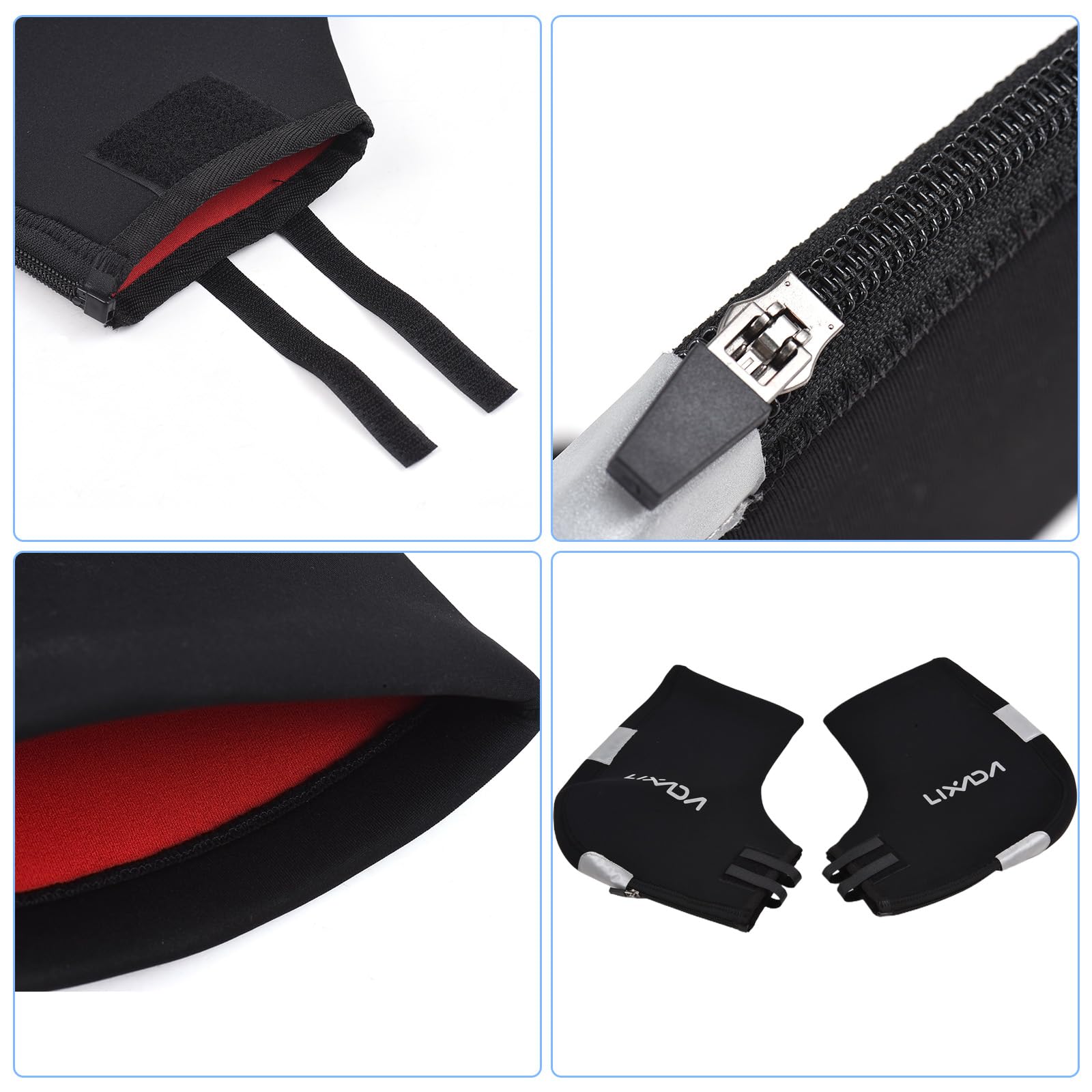 Lixada 1 paire de gants chauds coupe-vent pour guidon de vélo, gants chauffants pour vélo de route, VTT, vélos de banlieue, gants résistants à l'eau