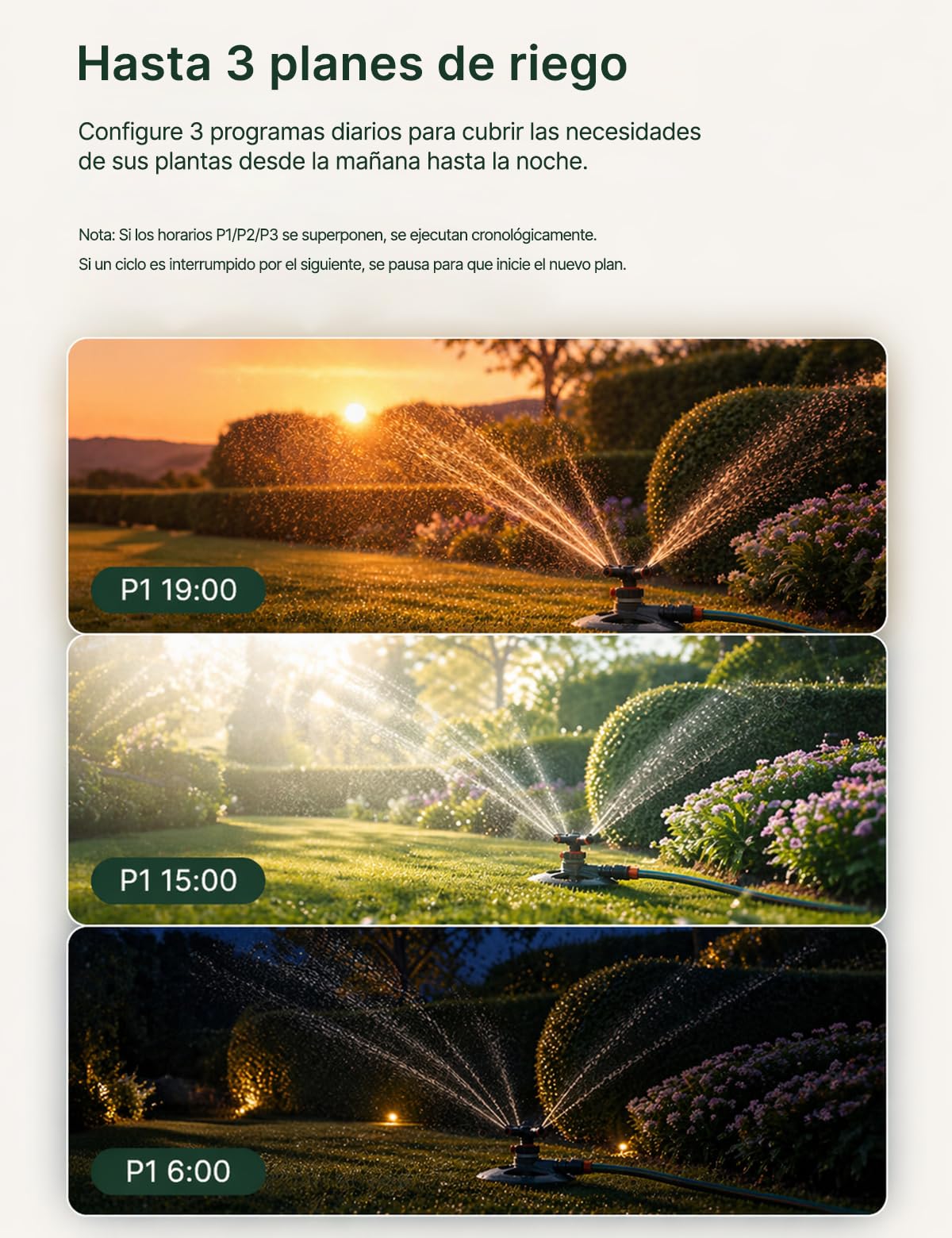 MOES Temporizador de riego con Entrada de latón, regulador de riego automático programable con Bloqueo de Lluvia y riego Manual, Temporizador de Manguera de 2 Zonas para jardín y césped