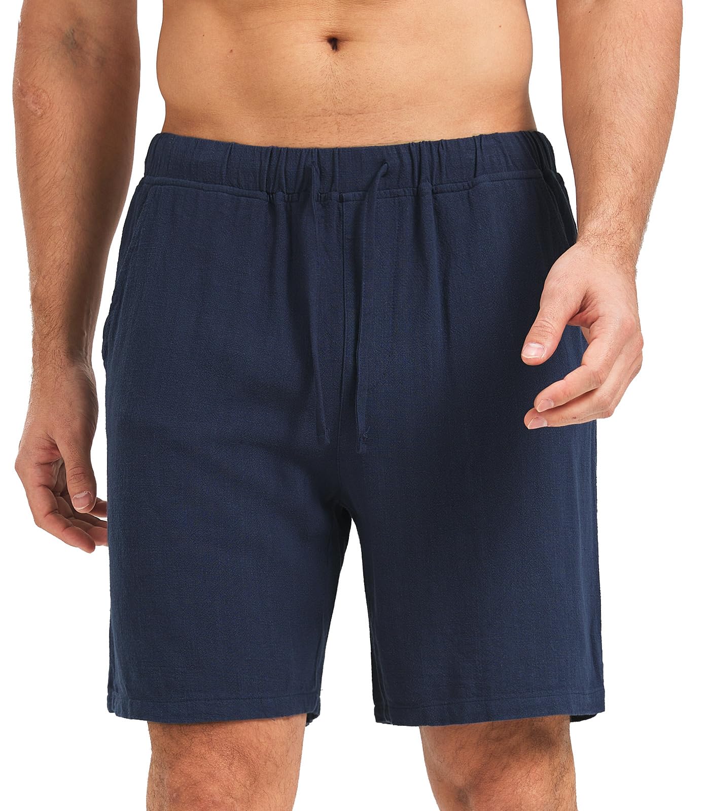Zetieny Uomo Sportivi Pantaloncini Lino Pantaloncini Estivi Leggero Fitness Workout Shorts Pantaloni Casual da Uomo con Coulisse e Tasche