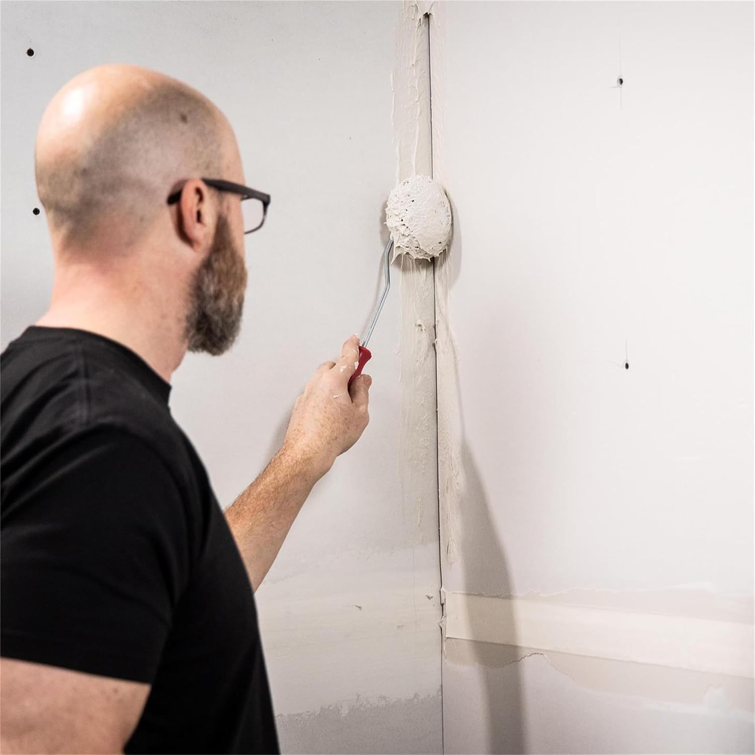 MARSHALLTOWN Corner Roller, 5 Inch Roller, 12 Inch Handle, Corner Joint Compound and Drywall Mud Applications, Drywall Corner Tool, CR5