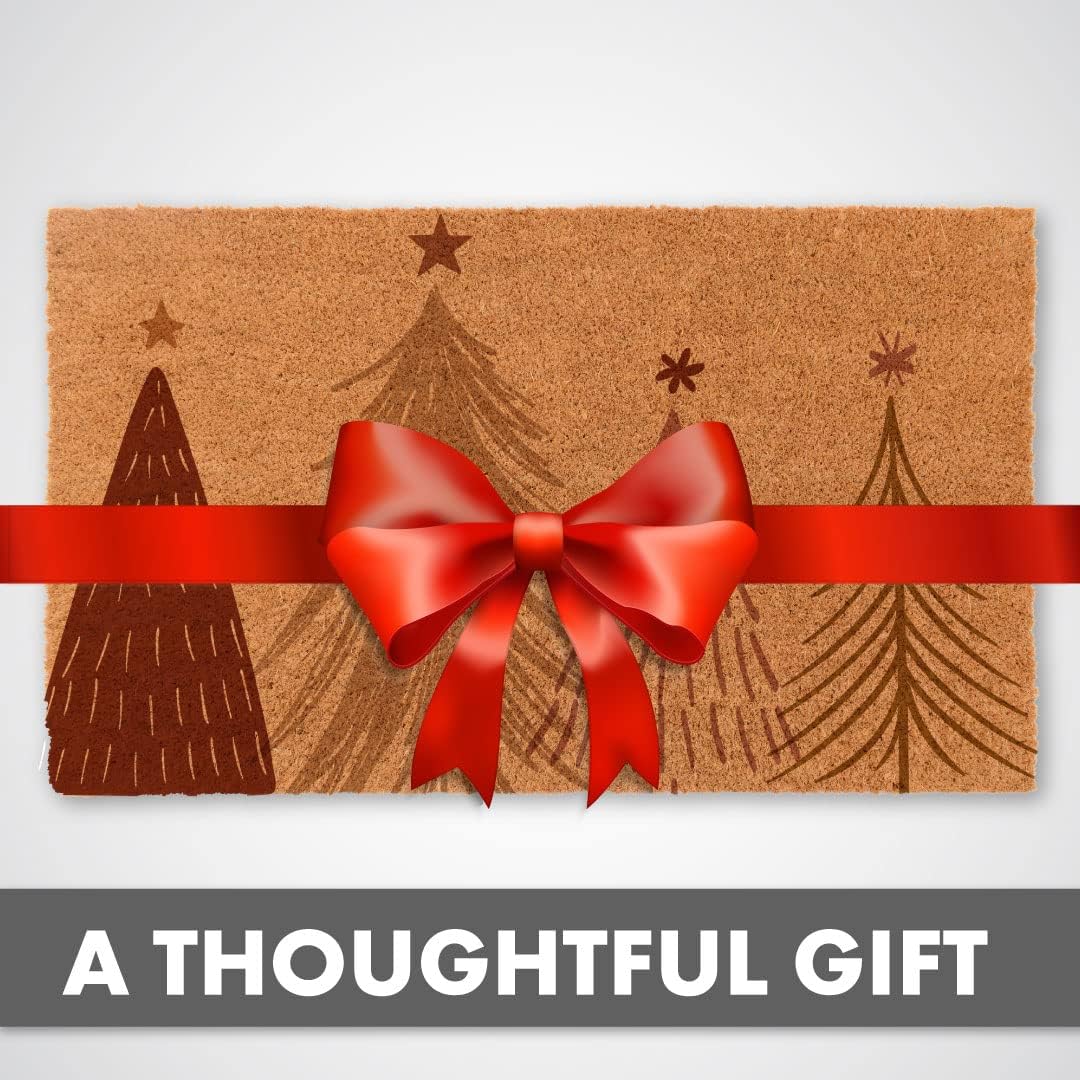 COCO MATS 'N MORE Christmas Mats Made in USA - Here Comes Santa | Size: 18" x 30" x 0.6" - Durable Entry Mat Uses Natural Coir to Scrape Dirtiest Shoes Sustainable Doormat Vinyl Backing Xmas Decor