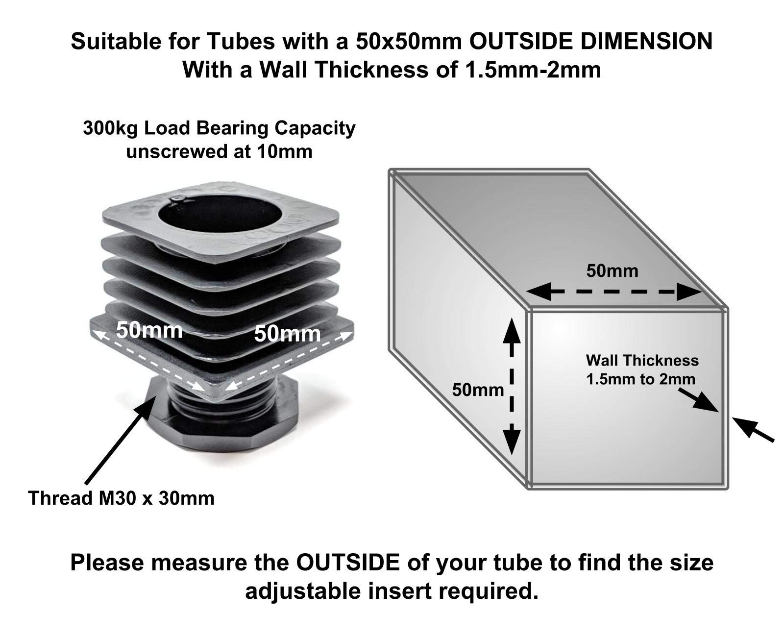 Lpraer 4 Piedini Per Mobili Da 115 Mm, Regolabili In Altezza, Pesanti - Foto 13