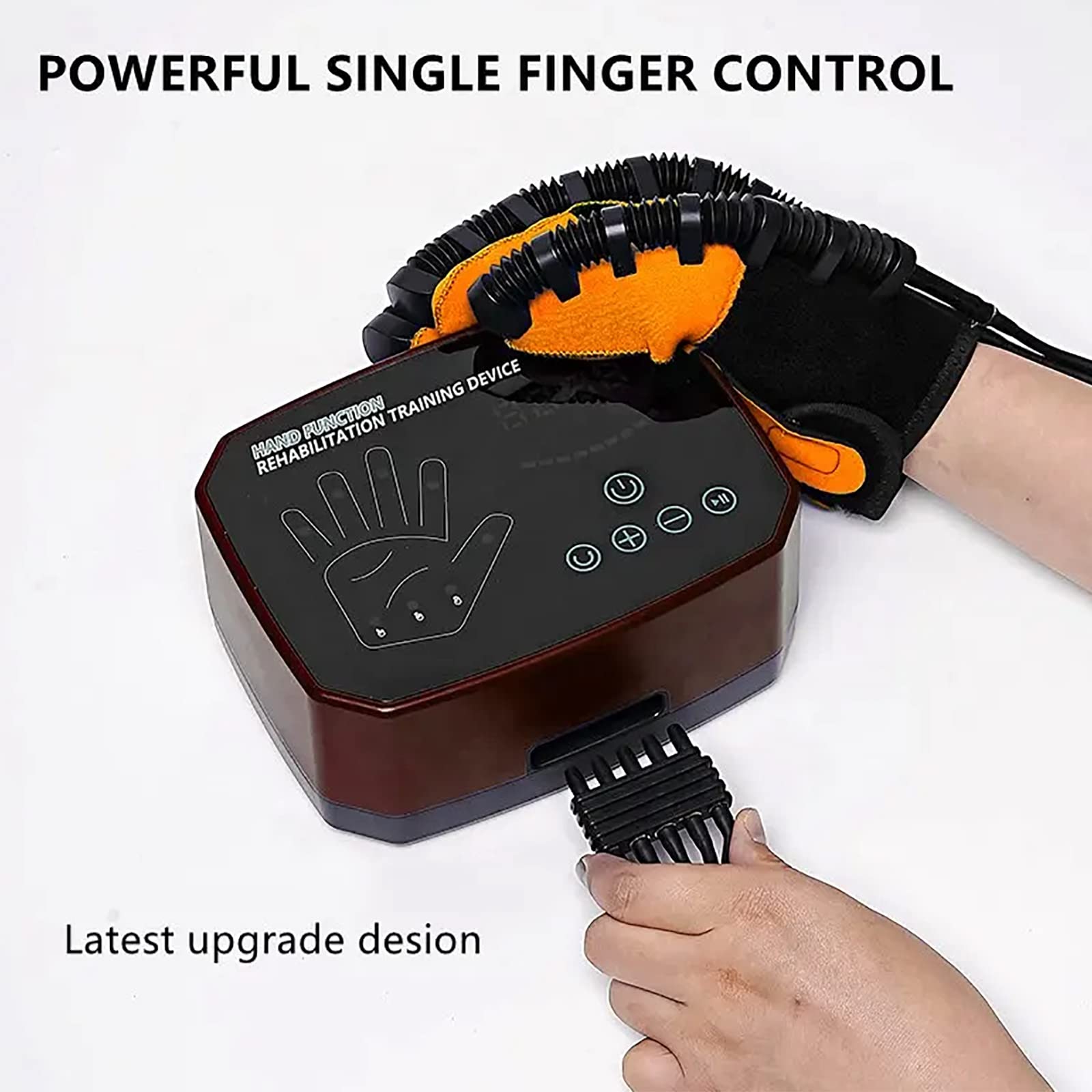Guantes Robot Rehabilitación,Equipo Recuperación Golpes Mano con Modo Automático Ajustable 9 Velocidades Y Confrontación 3 Velocidades,Estiramiento > 190°,para Parálisis Cerebral Y Artritis