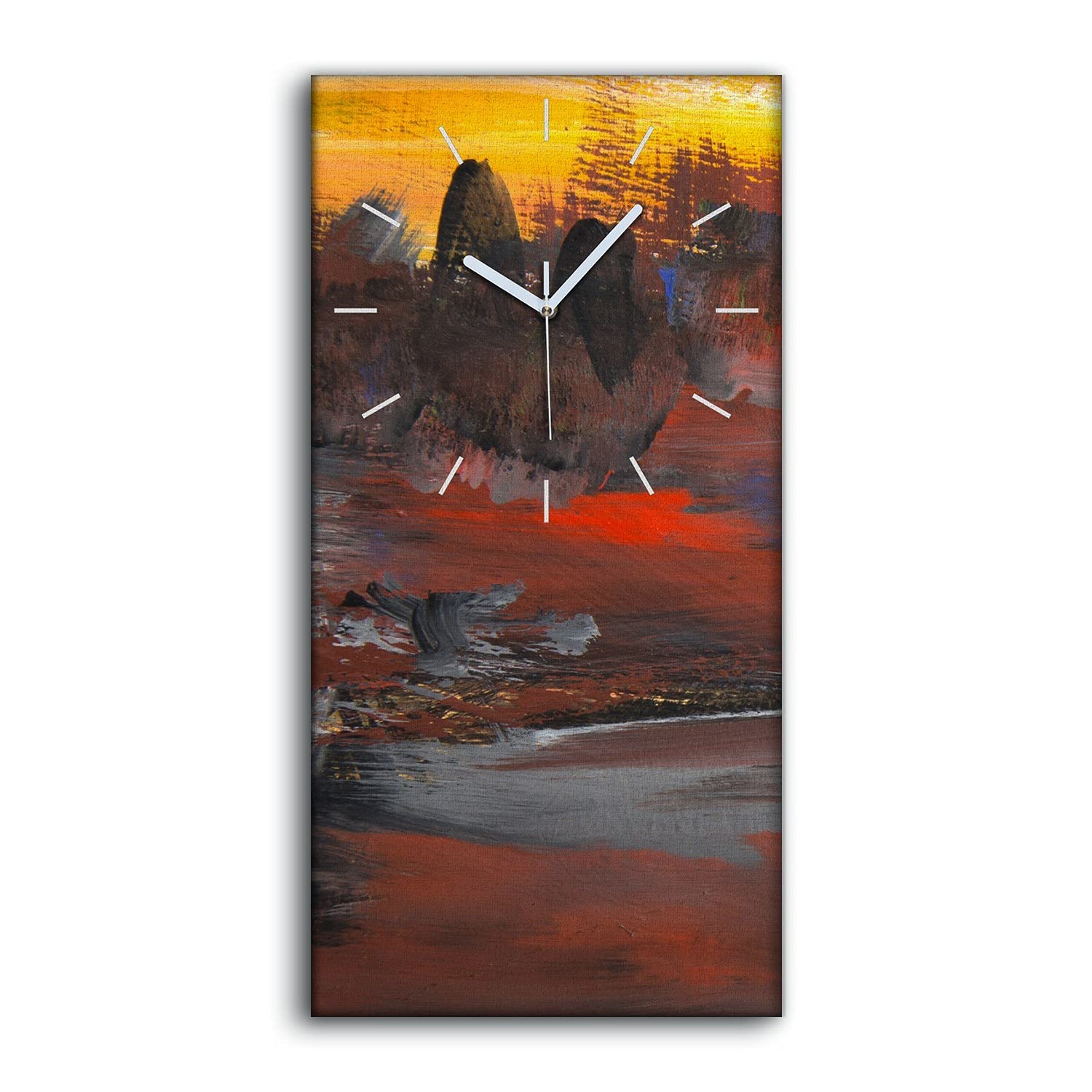 Horloge sur Toile Art Moderne Tableau Abstrait Haut de Gamme