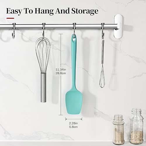 Miniatura 2 de Espátula resistente al calor de 600 F, 11.34 pulgadas de alto calor, apta para alimentos, sin semillas, cuchara de silicona, espátula para cocinar,