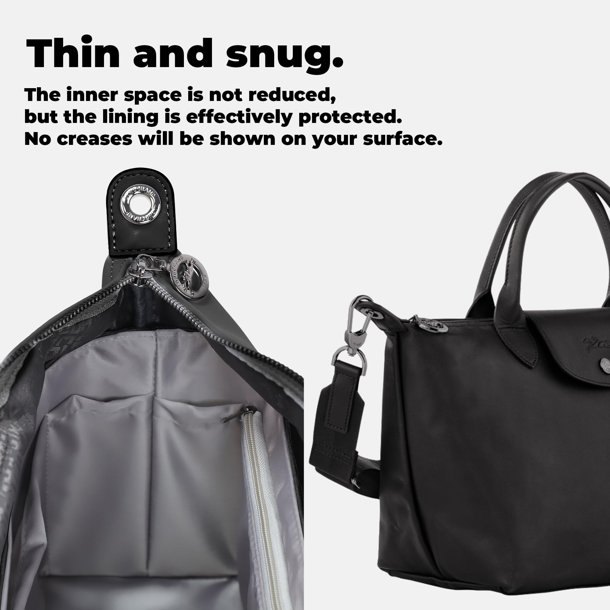 DGAZ Ligero Organizador para Longchamp Le Pliage Xtra XS, Gris Mouette