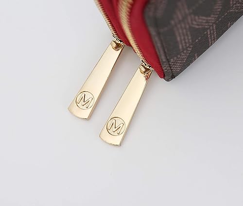 Vista 8 de MKF Collection Mia K - Cartera de pulsera para mujer, pequeña cartera de cuero vegano para tarjetas de crédito y bolsillo con cremallera, Pequeña