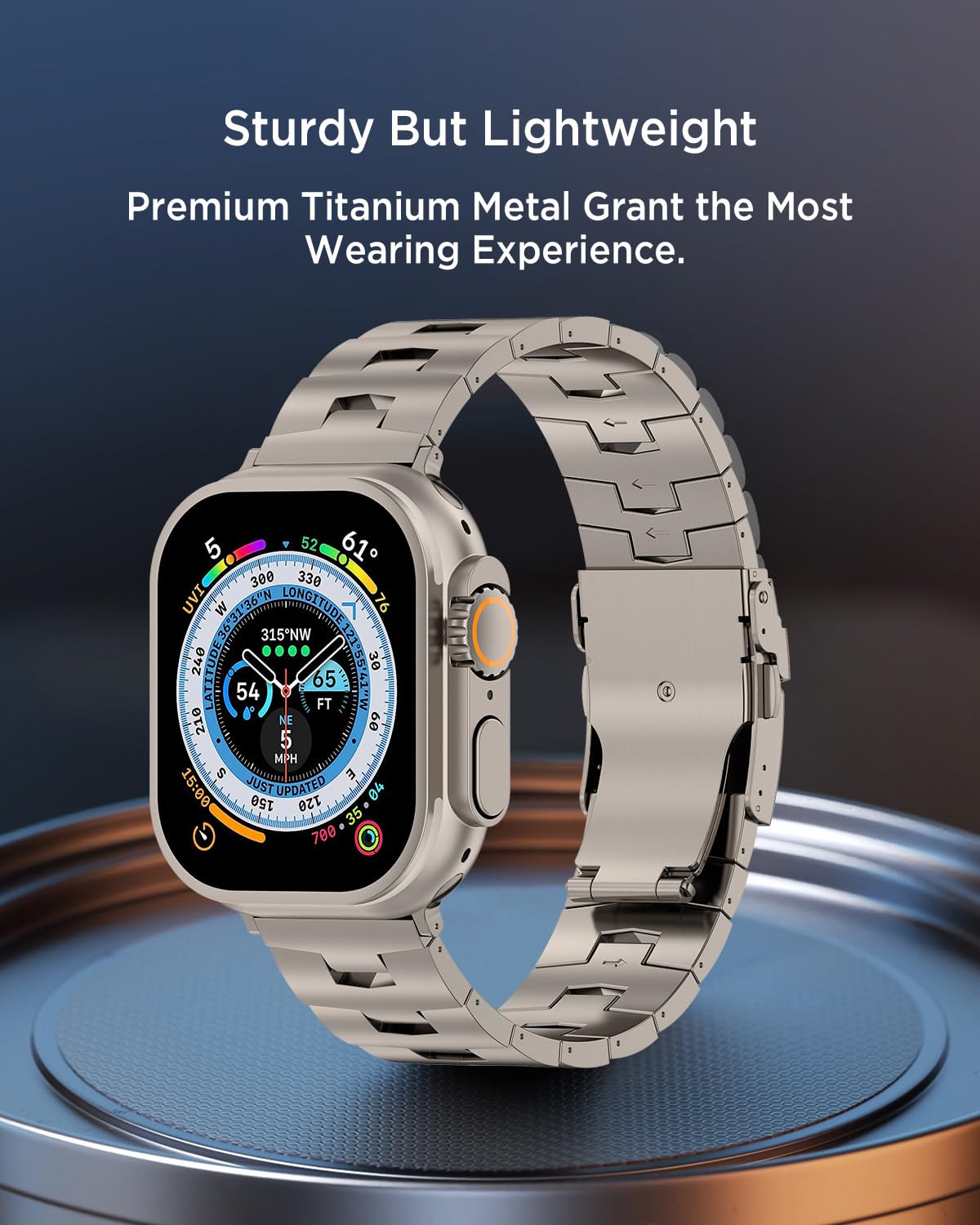 Miimall Titanium Strap for Apple Watch Series 10/11, iWatch 49mm 46mm 45mm 44mm 42mm - Image 3