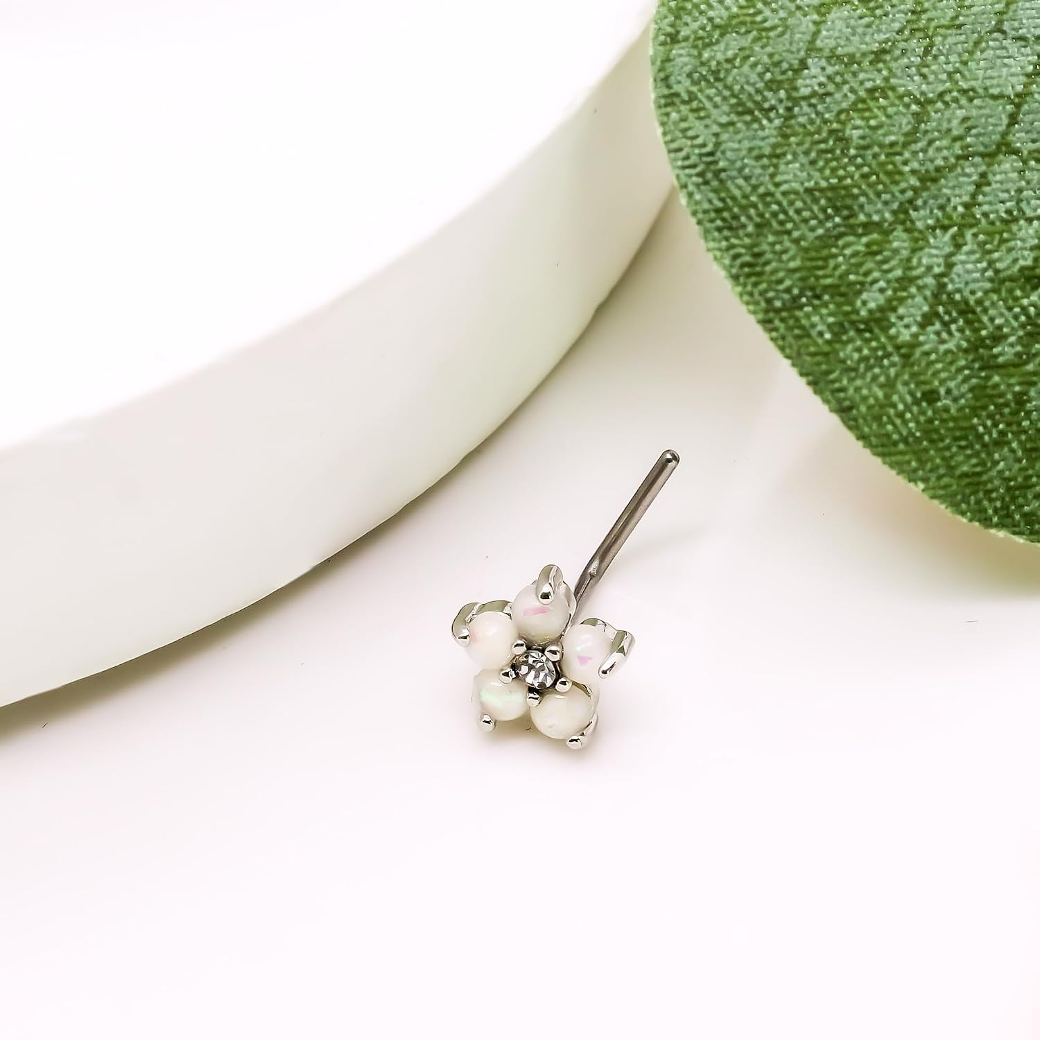 20G 3PCS Nose Ring Studs 316L Heart Nose Rings Nose Studs Butterfly and Flower Nose Stud Surgical Steel CZ L-Shaped Piercing Jewelry