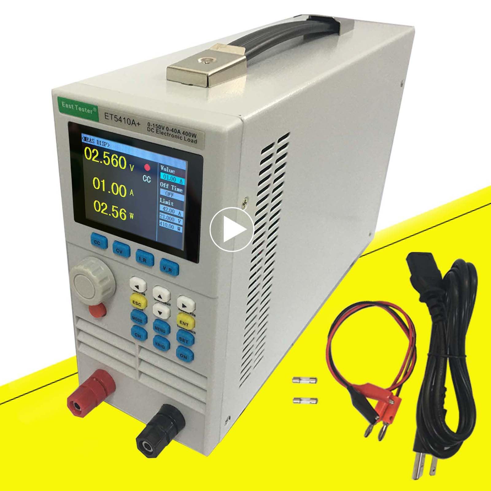 ET5410A+ - Tester di carica elettronico programmabile DC, 400 W 0-150 V 0-40 A, rilevatore di carica della batteria e corrente costante e voltaggio, tester USB per alimentazione elettrica, switch