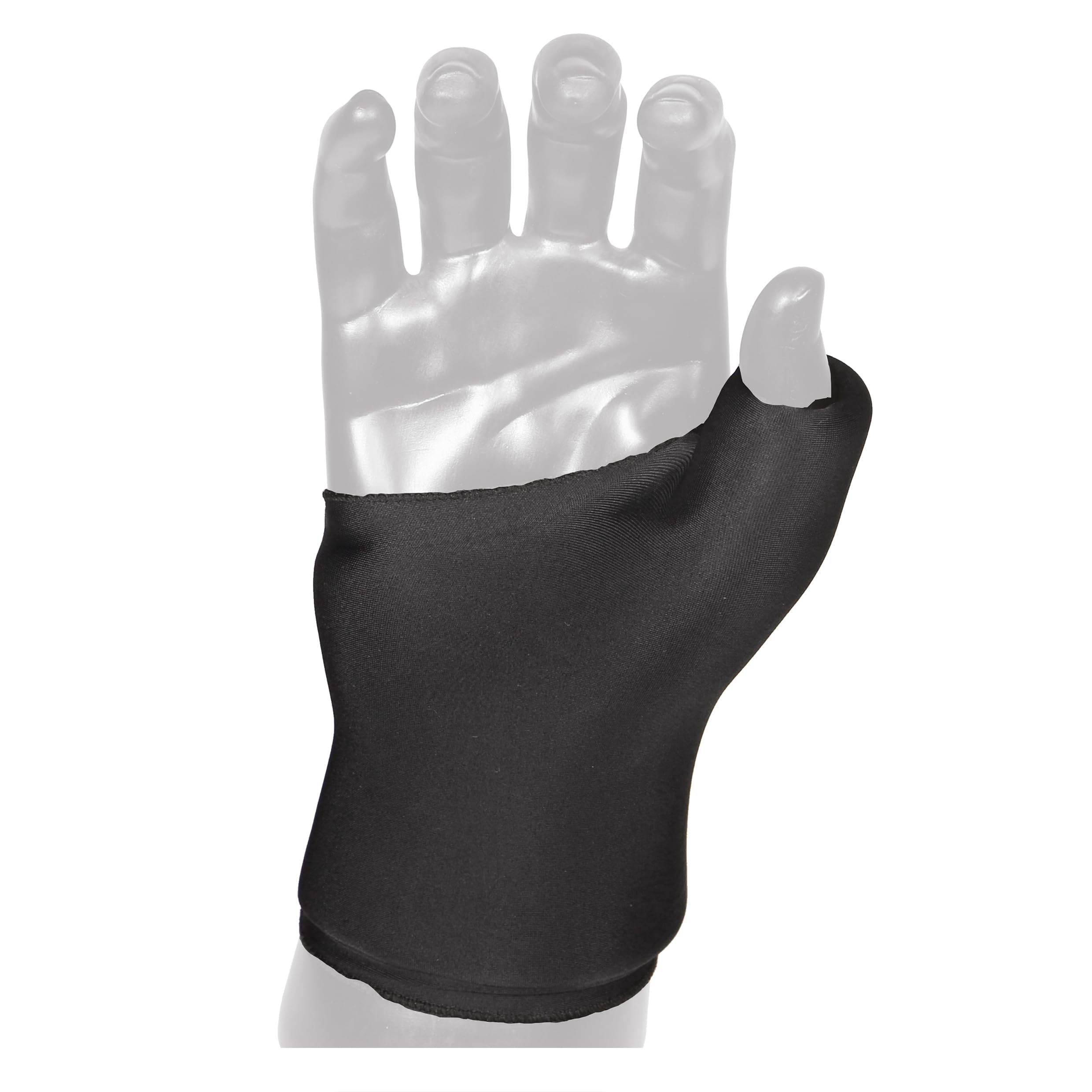 OTC Reusable 360 Degree Gel Sleeve for Wrists, Hot or Cold Compression for Hand Pain Relief, Black, Universal